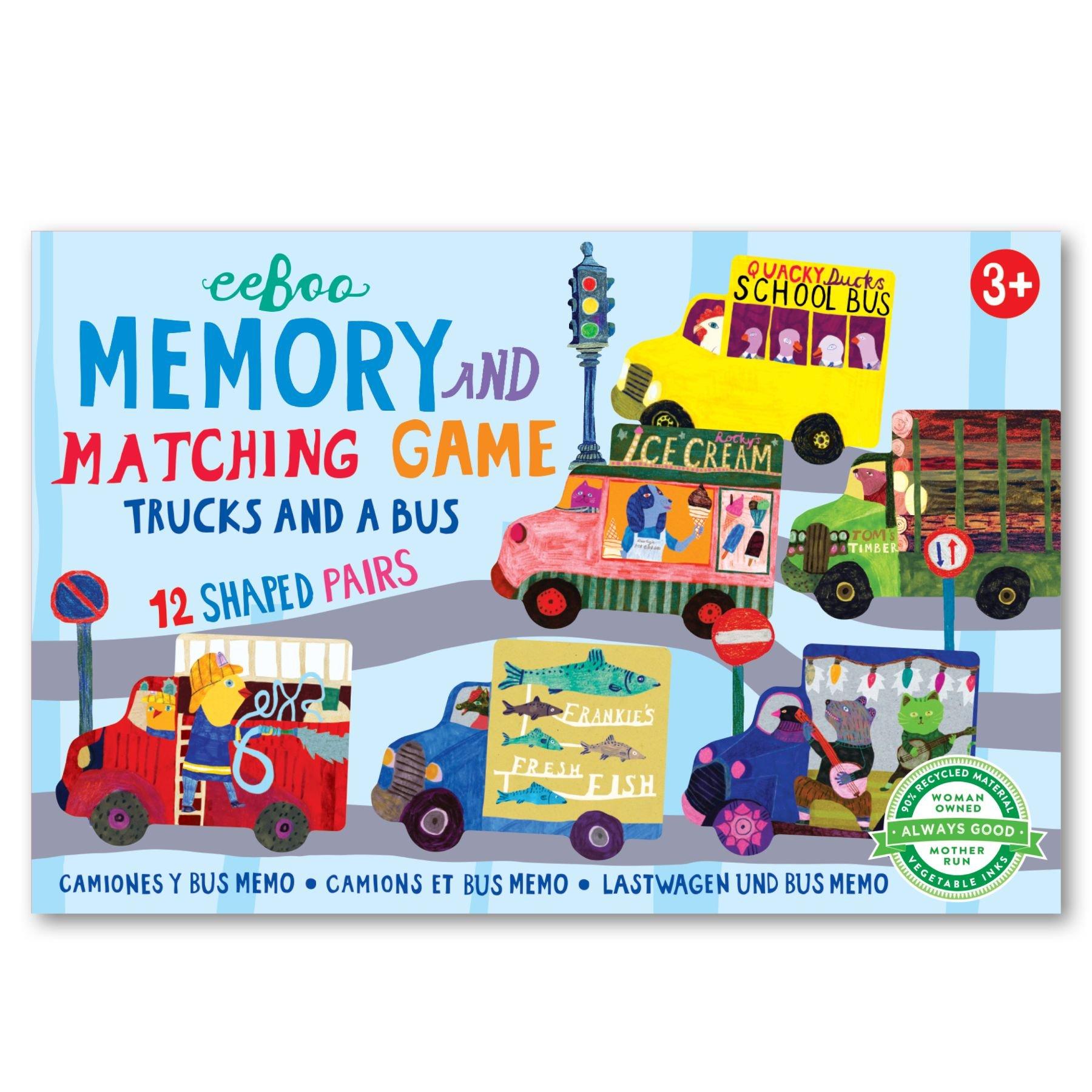 Trucks and a Bus Little Little Memory & Matching Game image number 1