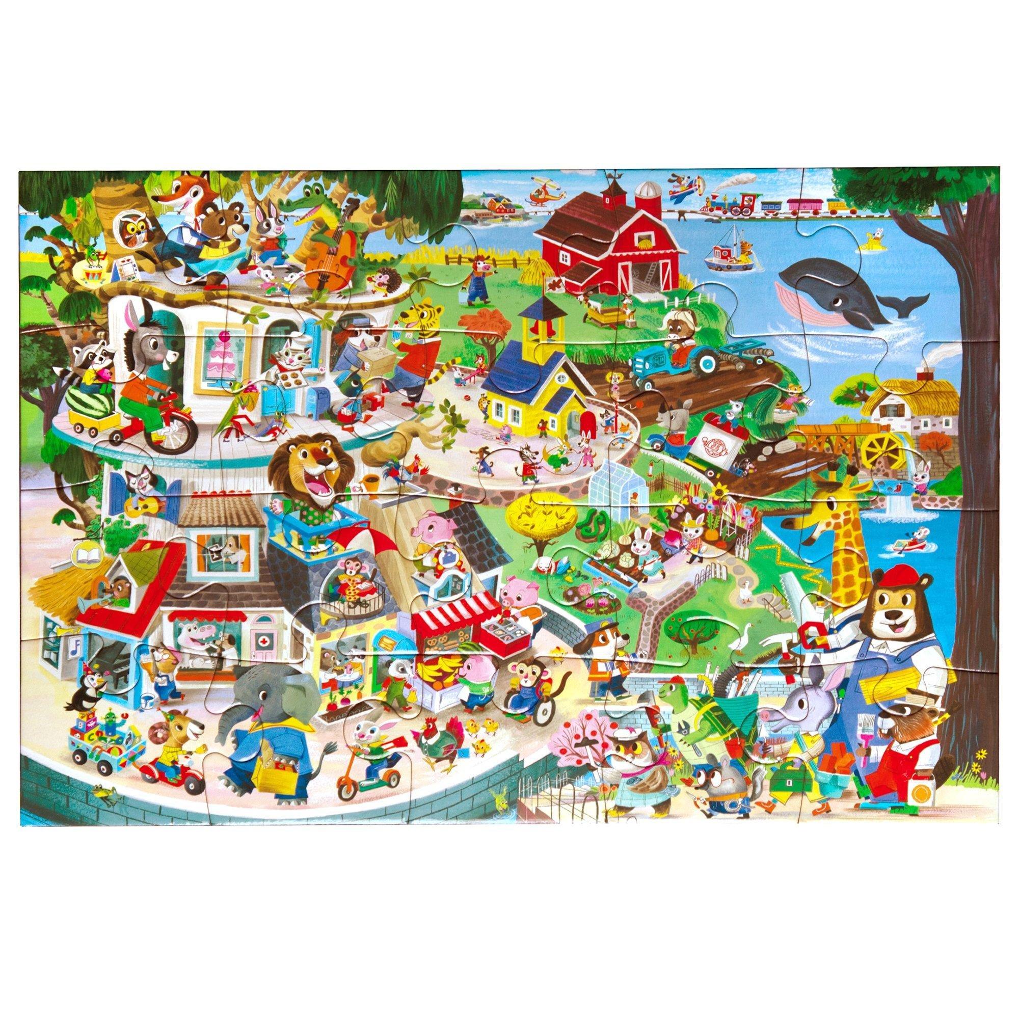 20 Piece Puzzle: Animals in Town image number 2