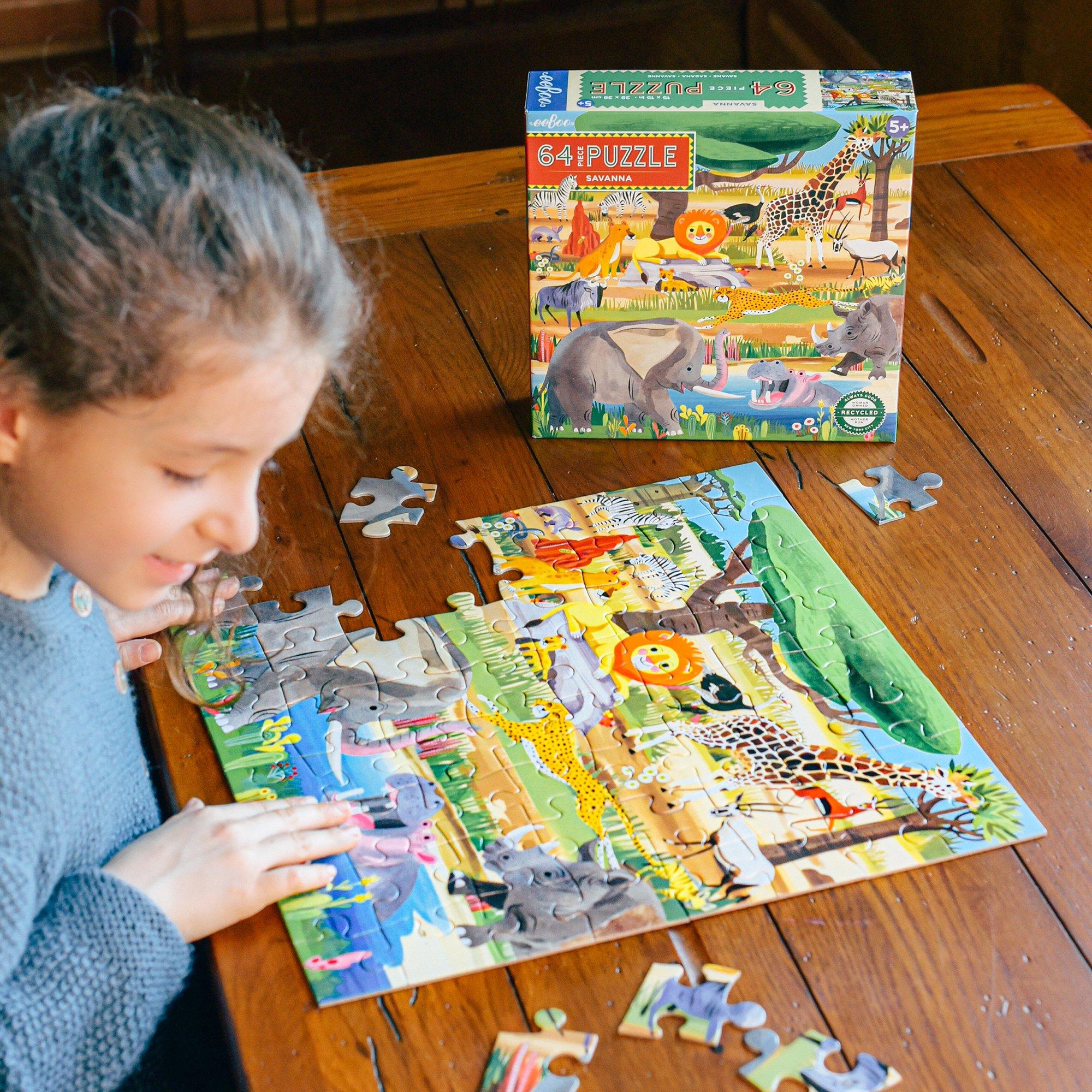 64 Piece Puzzle: Savanna image number 4