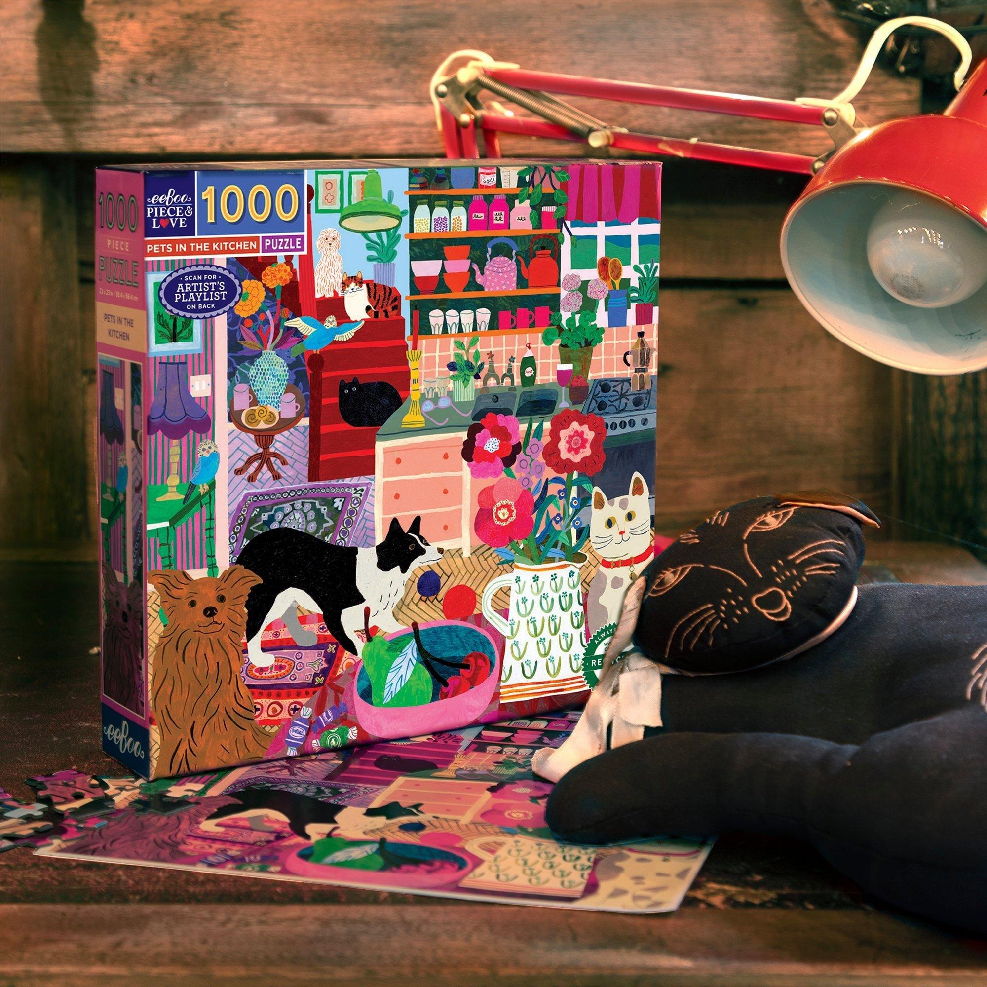 Pets in the Kitchen - 1000 Piece Puzzle image number 3
