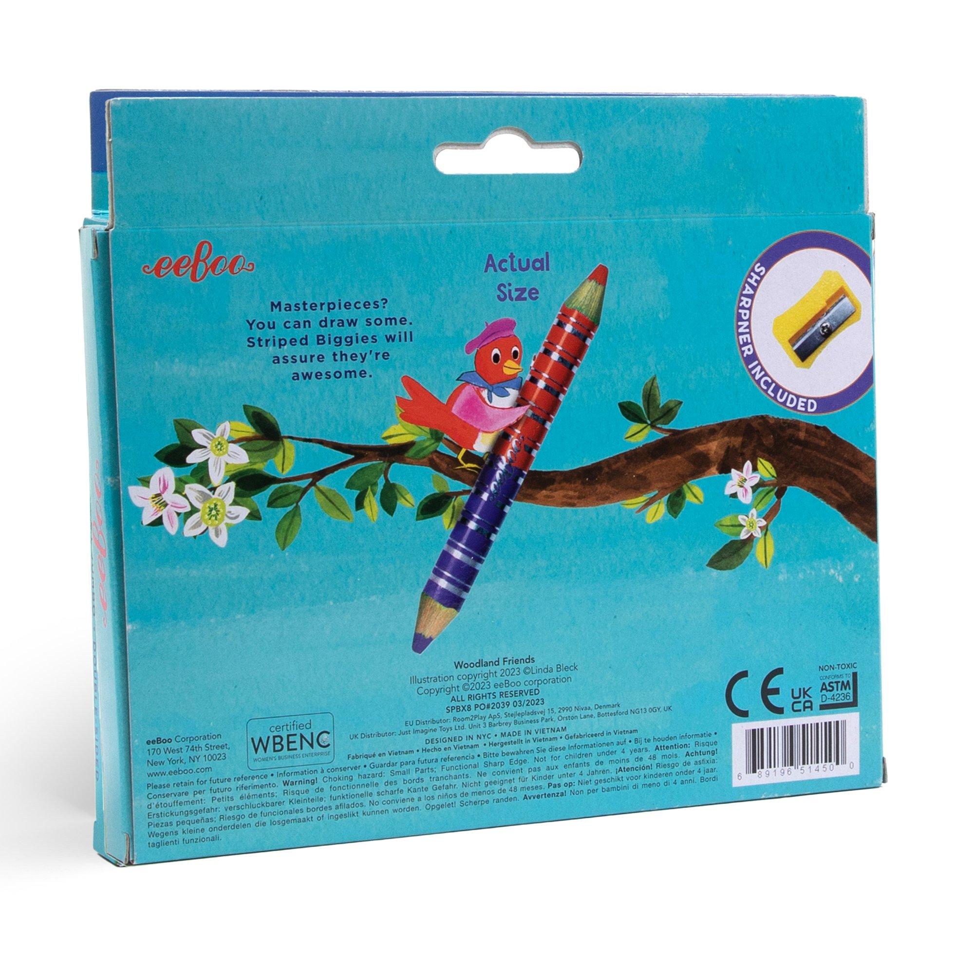 Biggies Color Pencils: Woodland Friends - 12pc image number 2