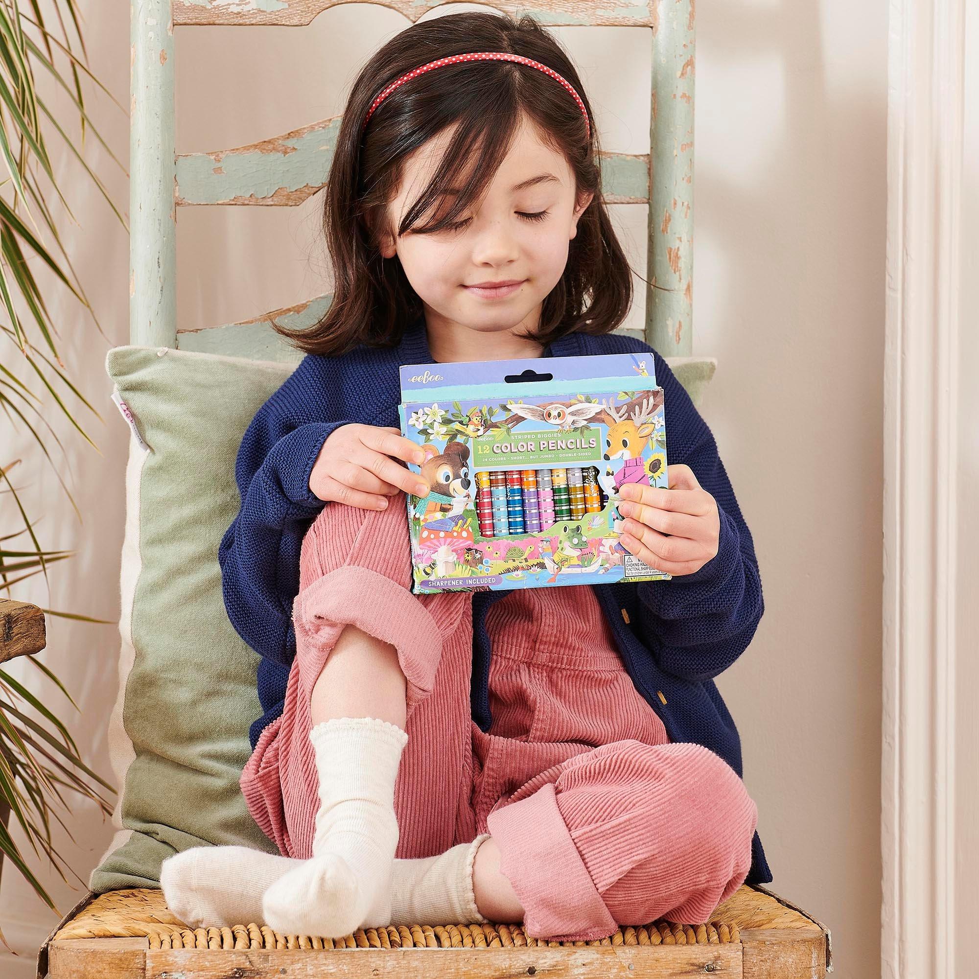 Biggies Color Pencils: Woodland Friends - 12pc image number 4