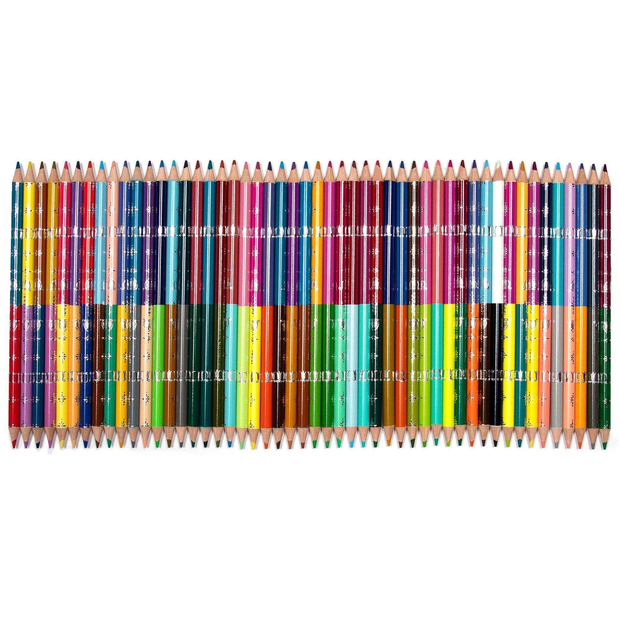 100 Colors: 50 Double-Sided Color Pencils image number 1