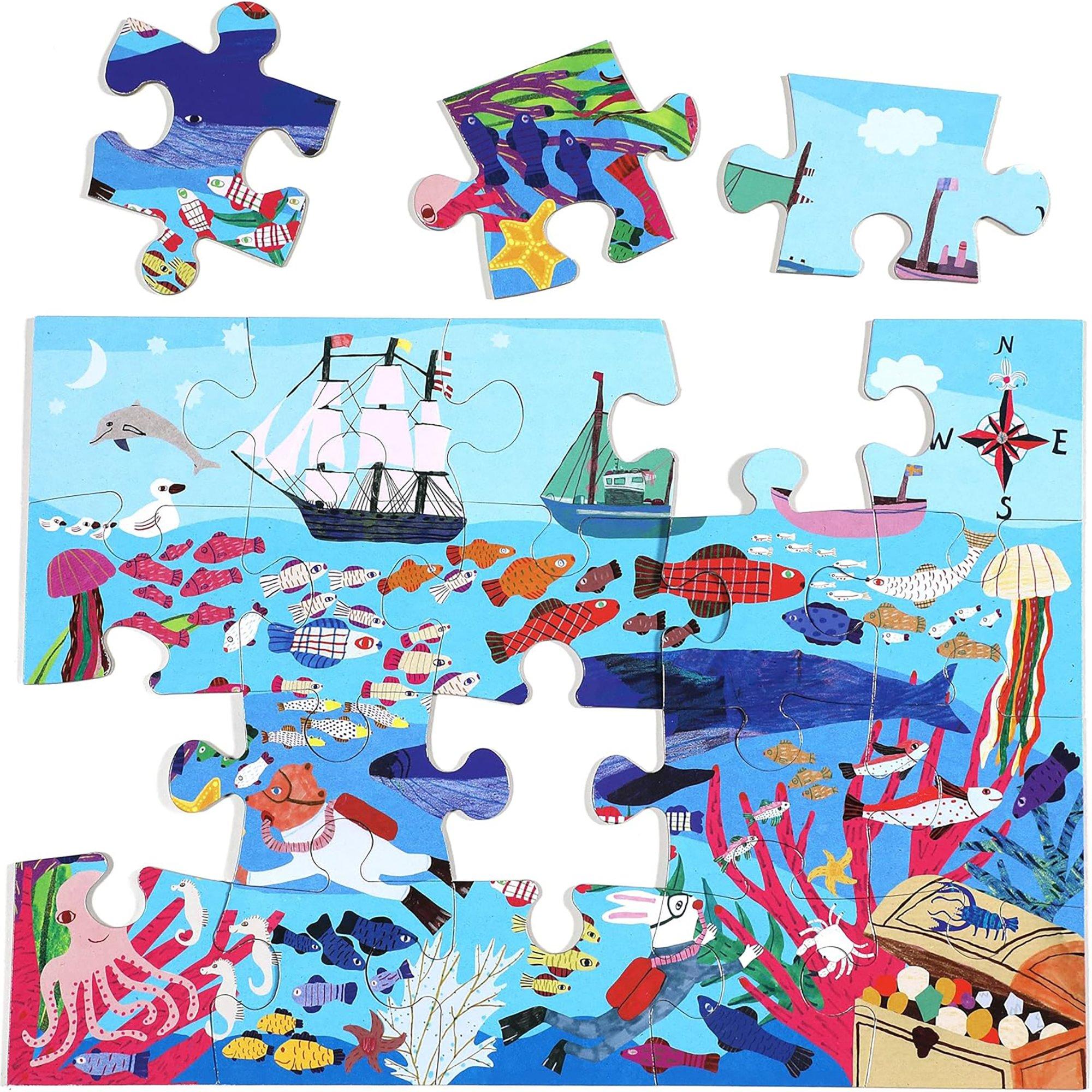 Sea Exploration 20 Piece Big Jigsaw Puzzle for Kids image number 2