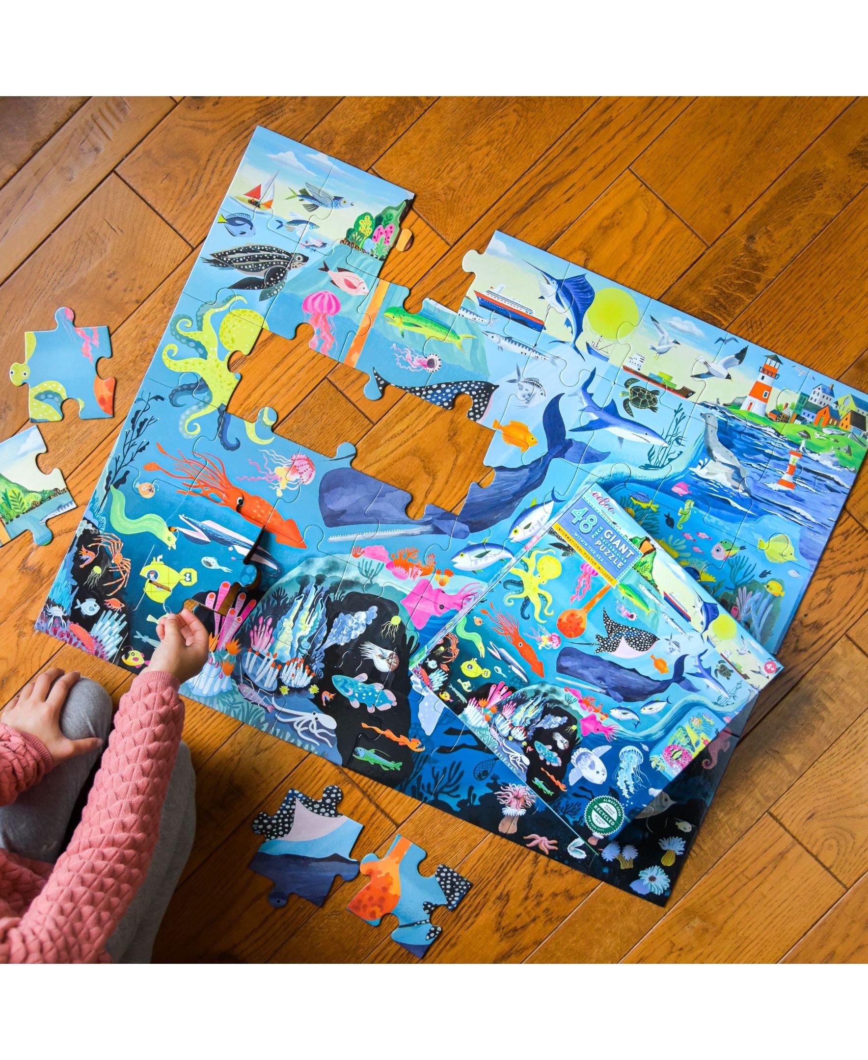 Within the Sea 48 Piece Giant Floor Jigsaw Puzzle image number 4