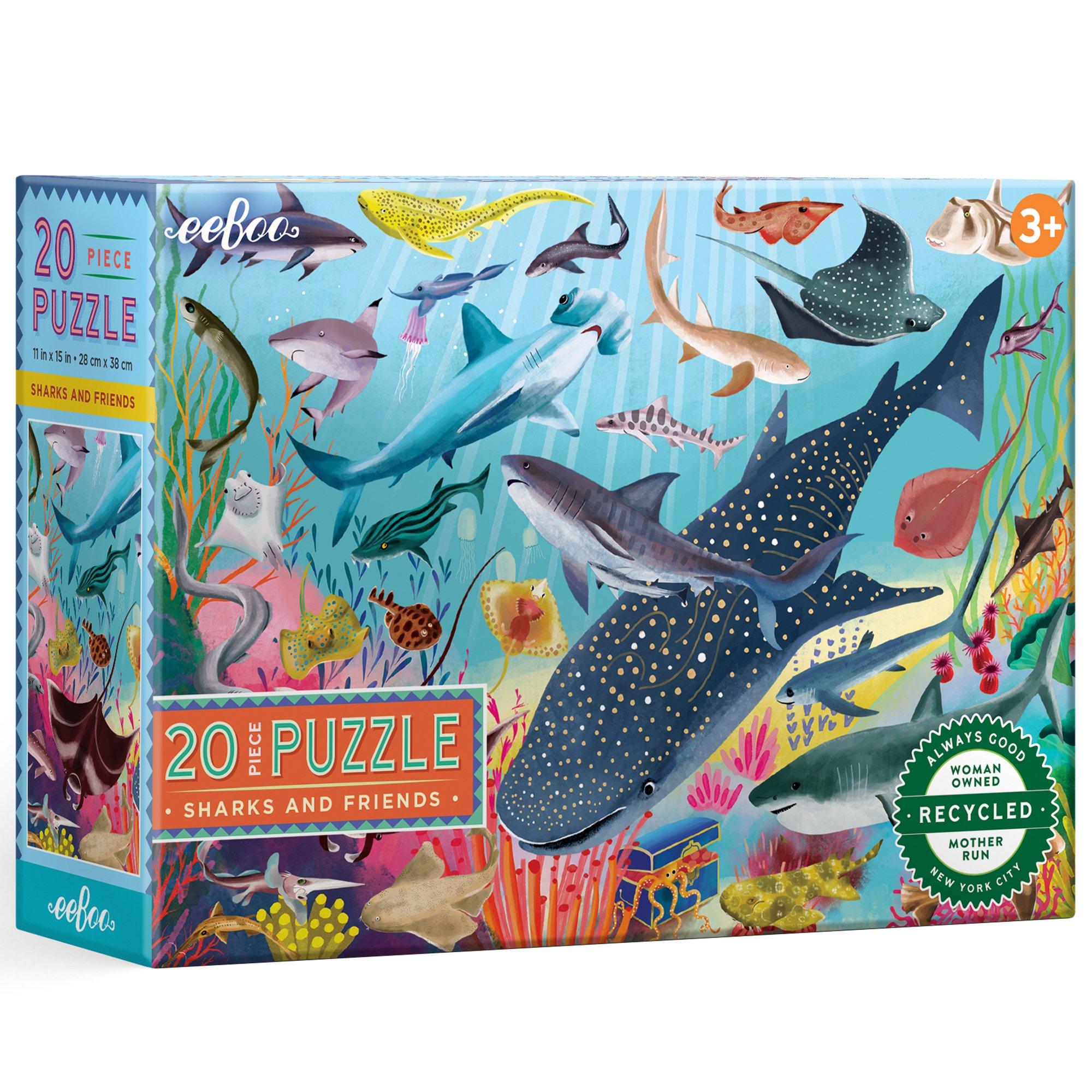 20 Piece Puzzle: Sharks & Friends