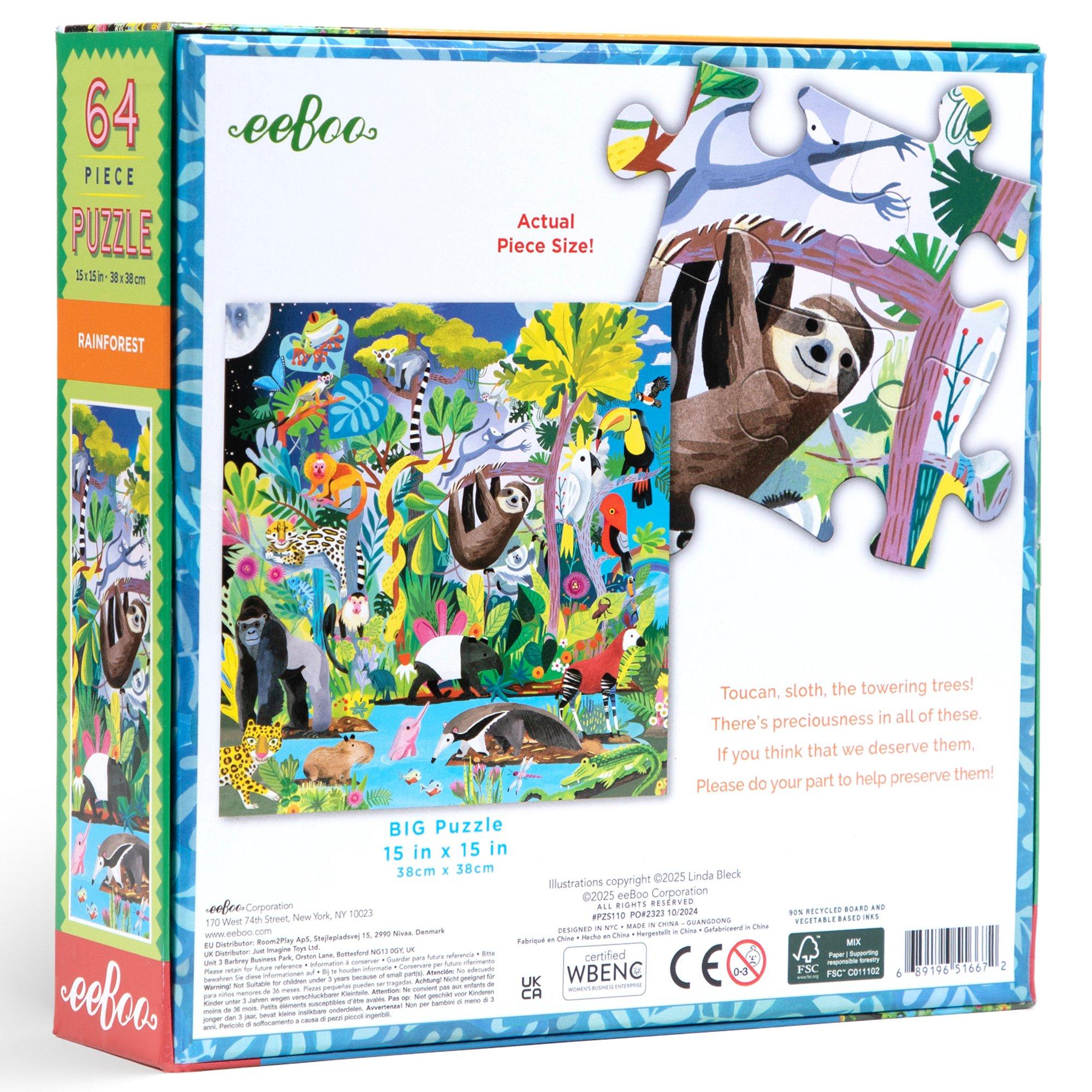 64 Piece Puzzle: Rainforest image number 1