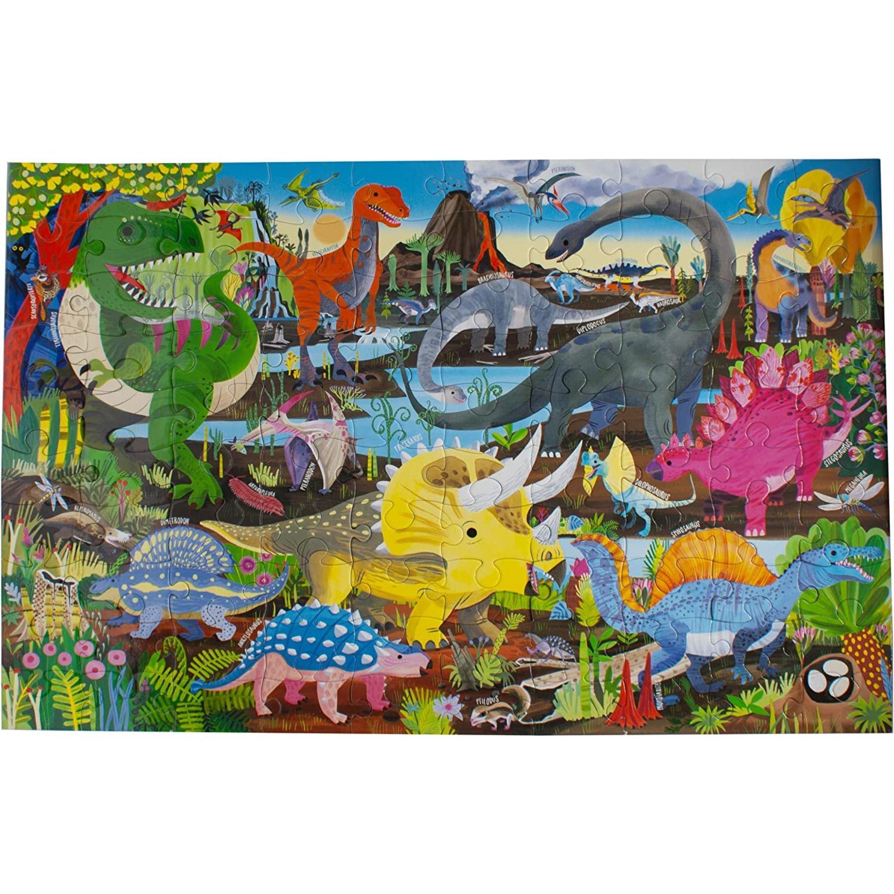Land of Dinosaurs - 100 Piece Puzzle image number 1