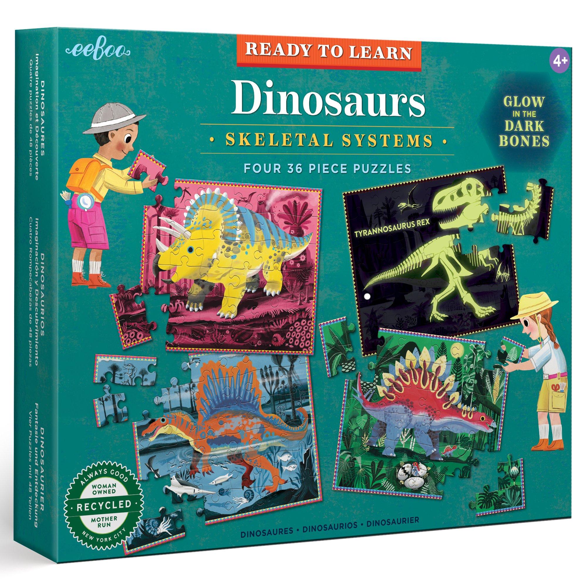 Dinosaurs Ready to Learn 36 Piece 4 Puzzle Set