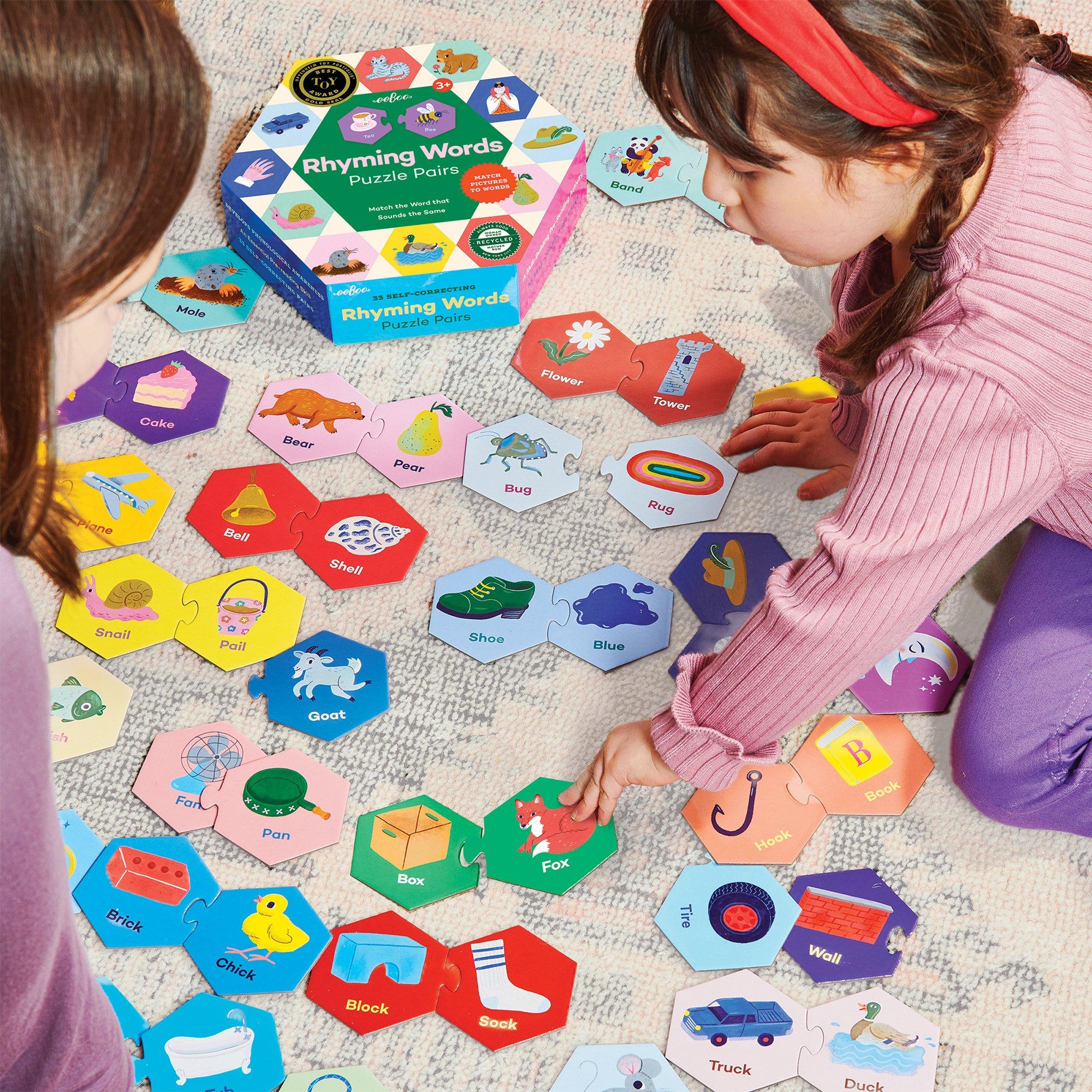 Hexagon Puzzle Pairs: Rhyming Words image number 3