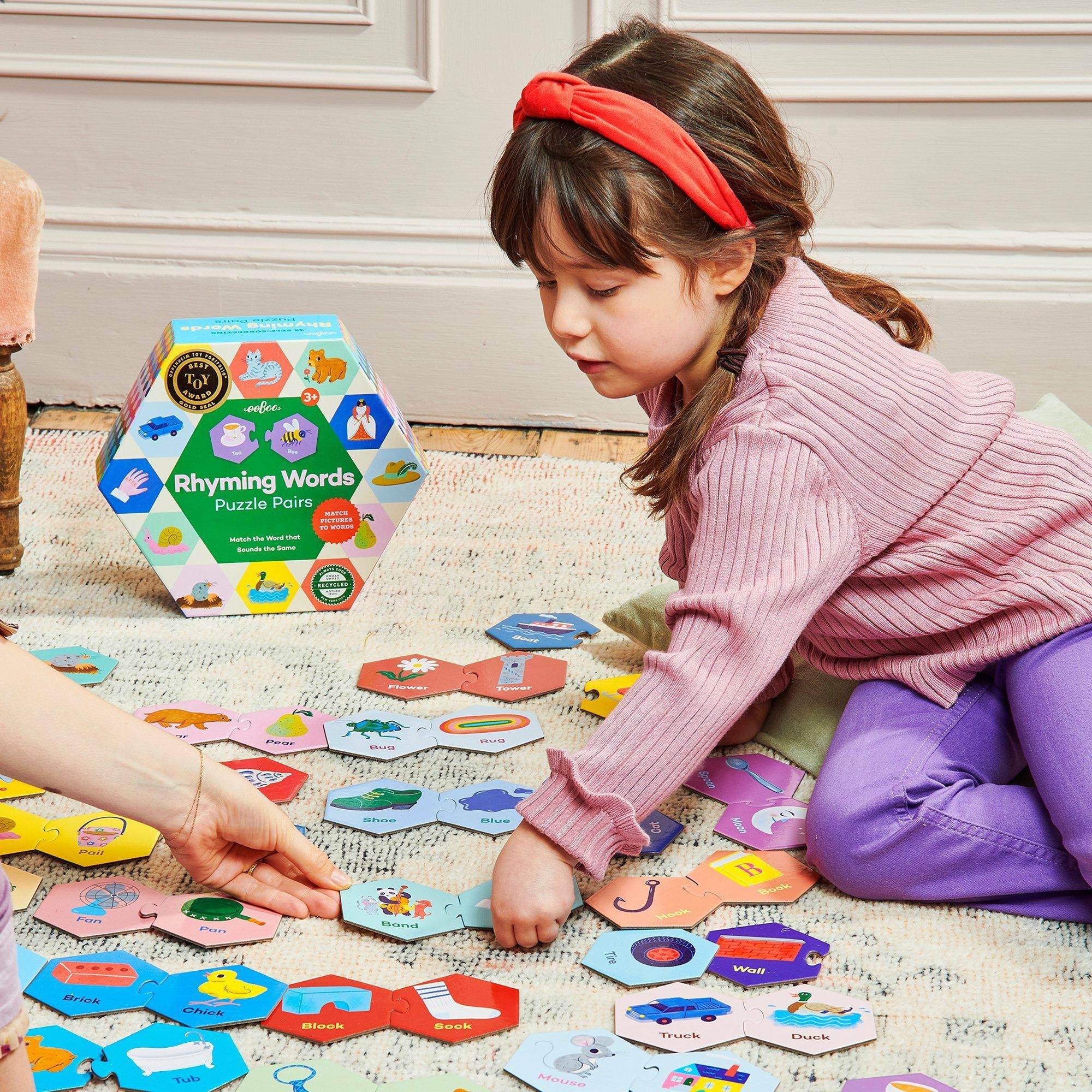 Hexagon Puzzle Pairs: Rhyming Words image number 4