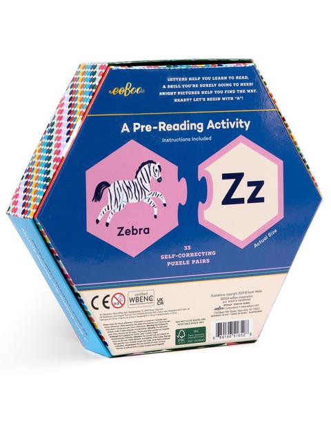 Hexagon Puzzle Pairs: Alphabet