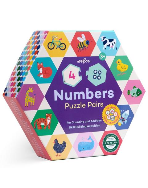 Hexagon Puzzle Pairs: Numbers