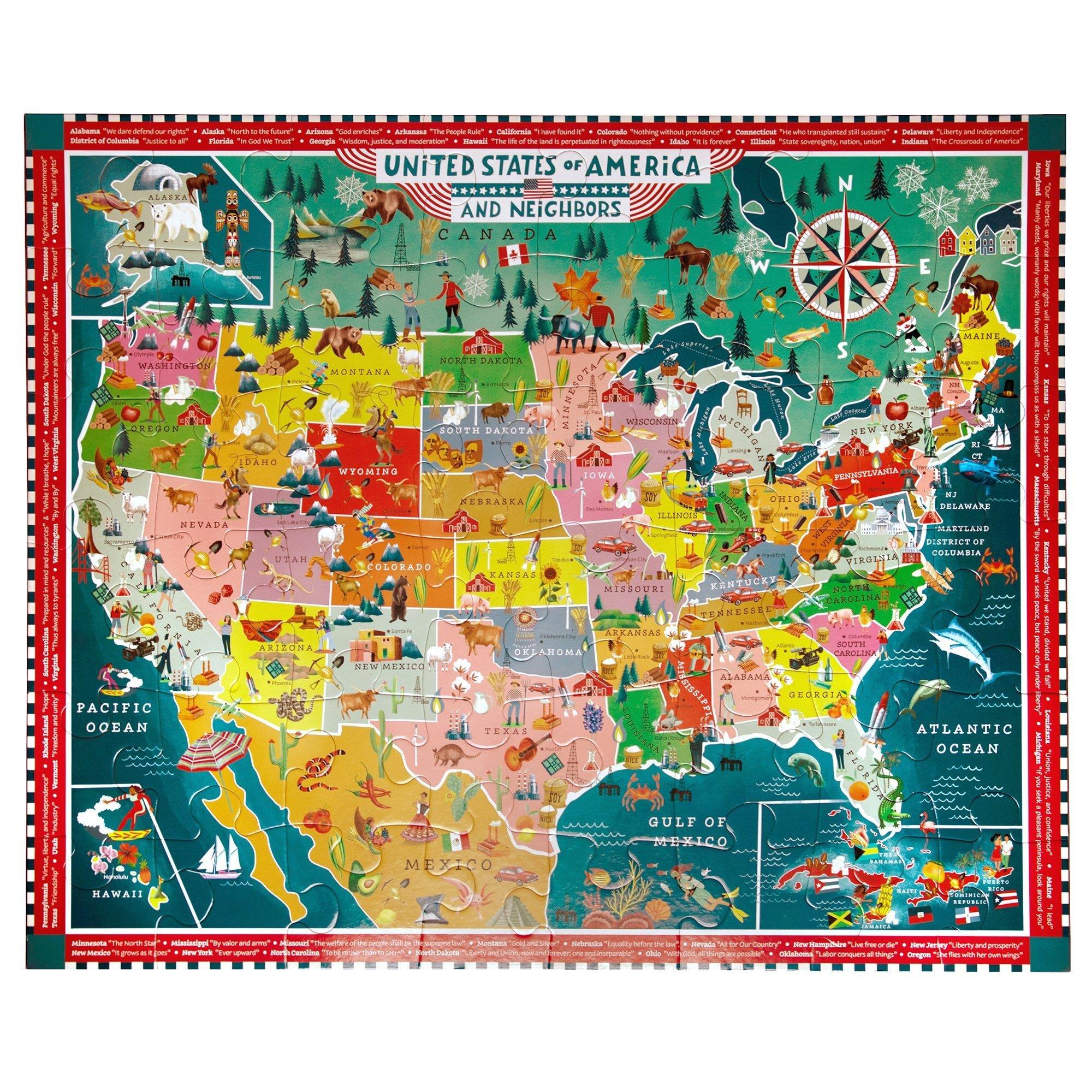 Giant Puzzle: USA Map - 48 Piece image number 2