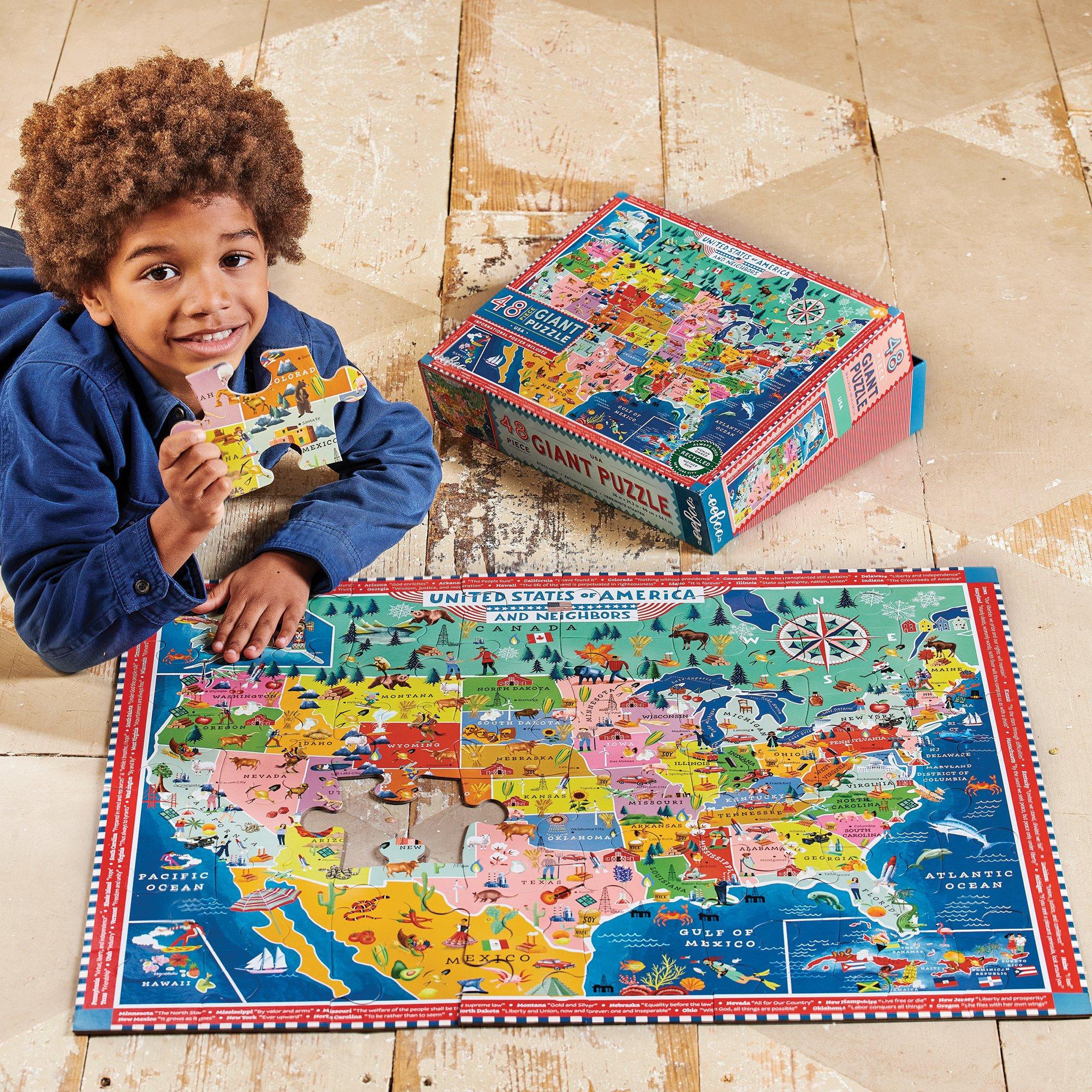 Giant Puzzle: USA Map - 48 Piece image number 3