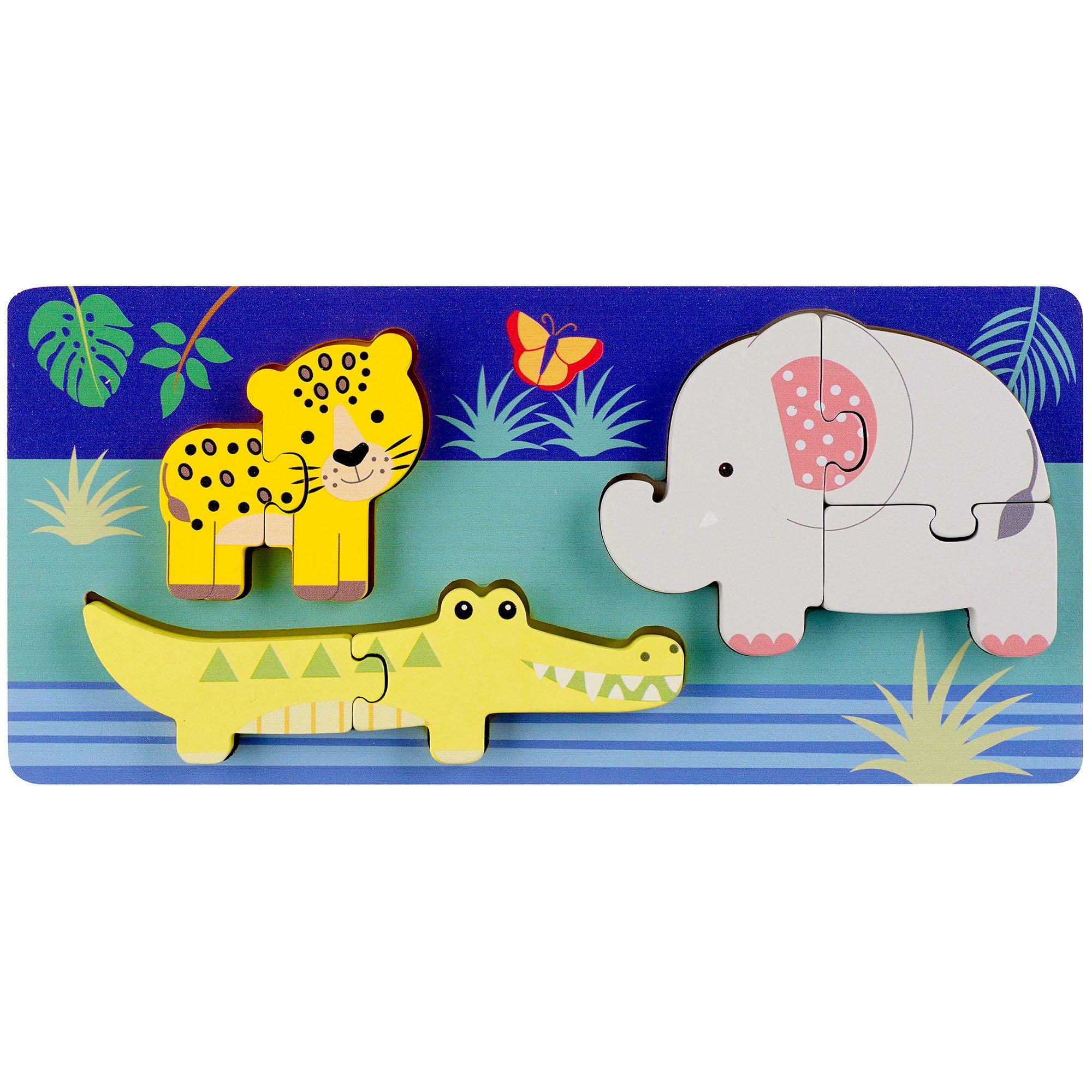 Jungle Animals: Mini Wooden Puzzle (7 Pieces)