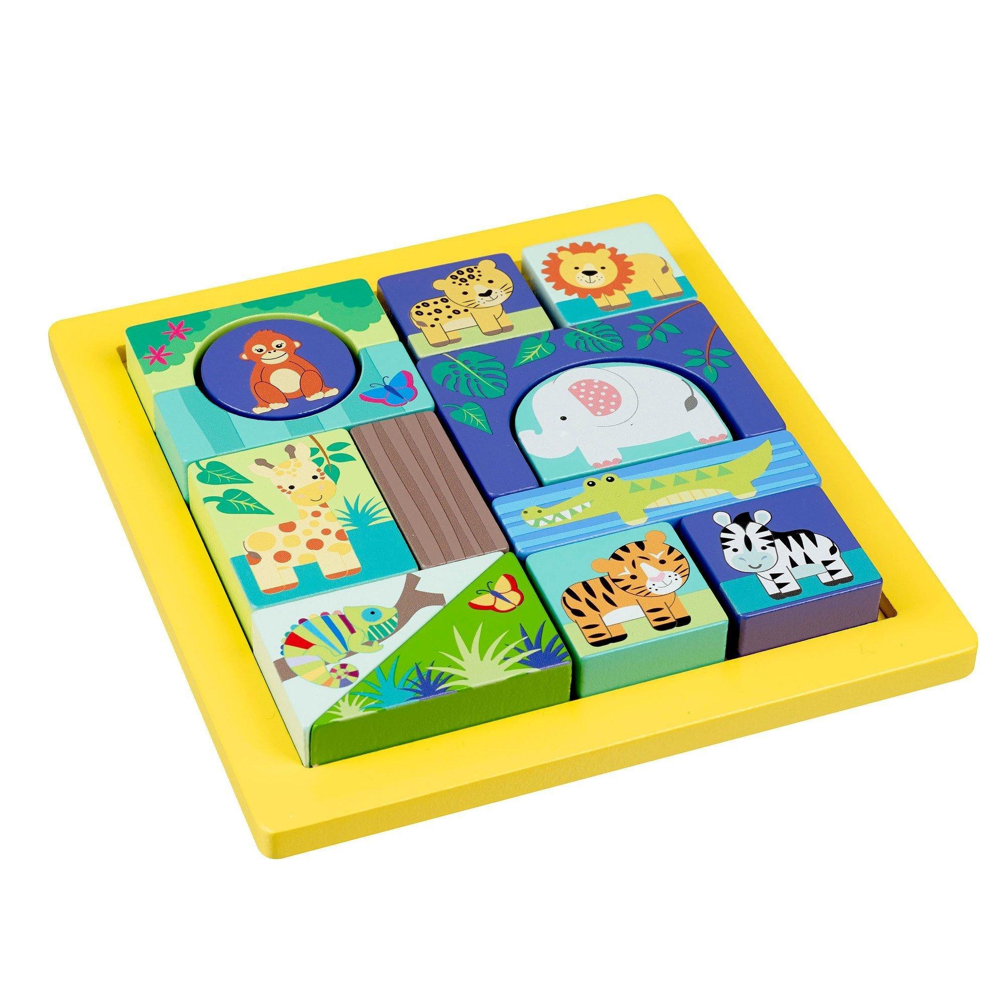 Jungle Animals: Wooden Block Puzzle image number 1