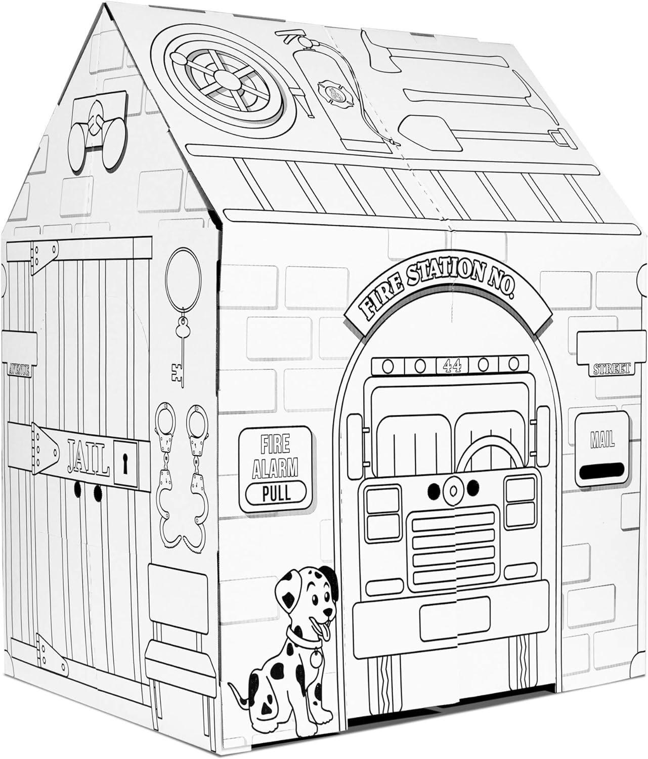 Coloring House - Police and Fire Station