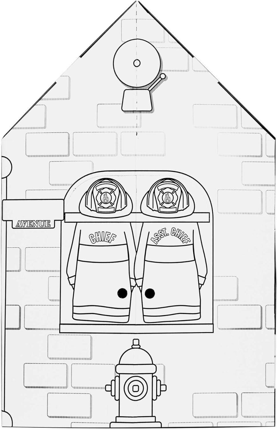 Coloring House - Police and Fire Station image number 2