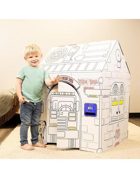 Coloring House - Police and Fire Station