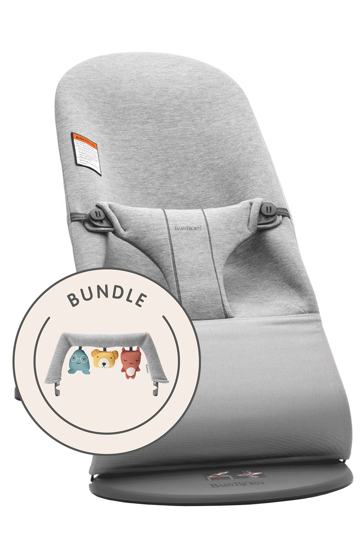 Baby Bouncer Bliss Bundle: 3D Jersey | Light Gray