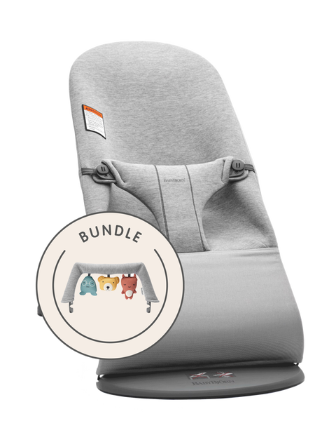 Baby Bouncer Bliss Bundle: 3D Jersey | Light Gray