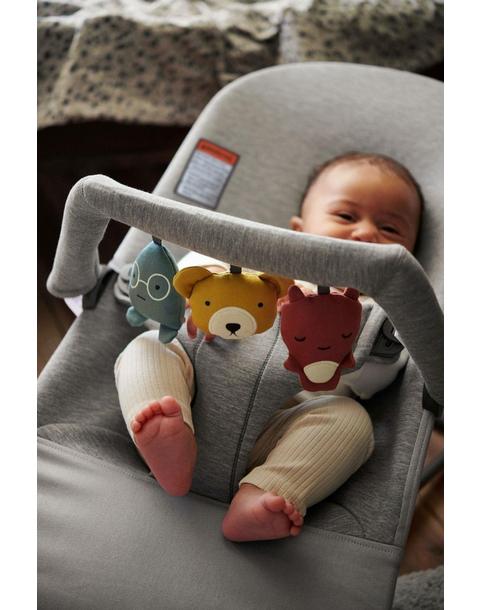 Baby Bouncer Bliss Bundle: 3D Jersey | Light Gray