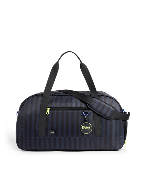 Fenway Sports Duffle | Black Grey Striped