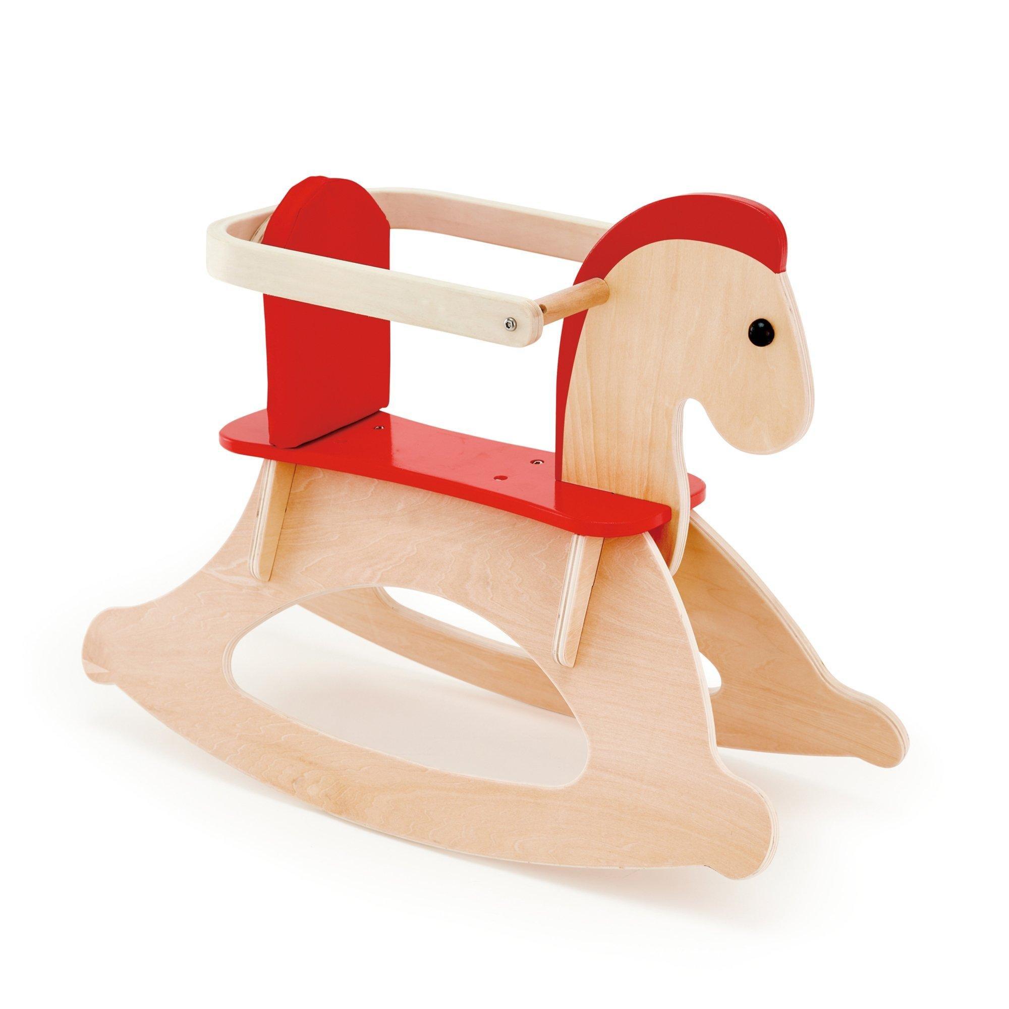 Rock & Ride: Wooden Rocking Horse - Beige image number 2