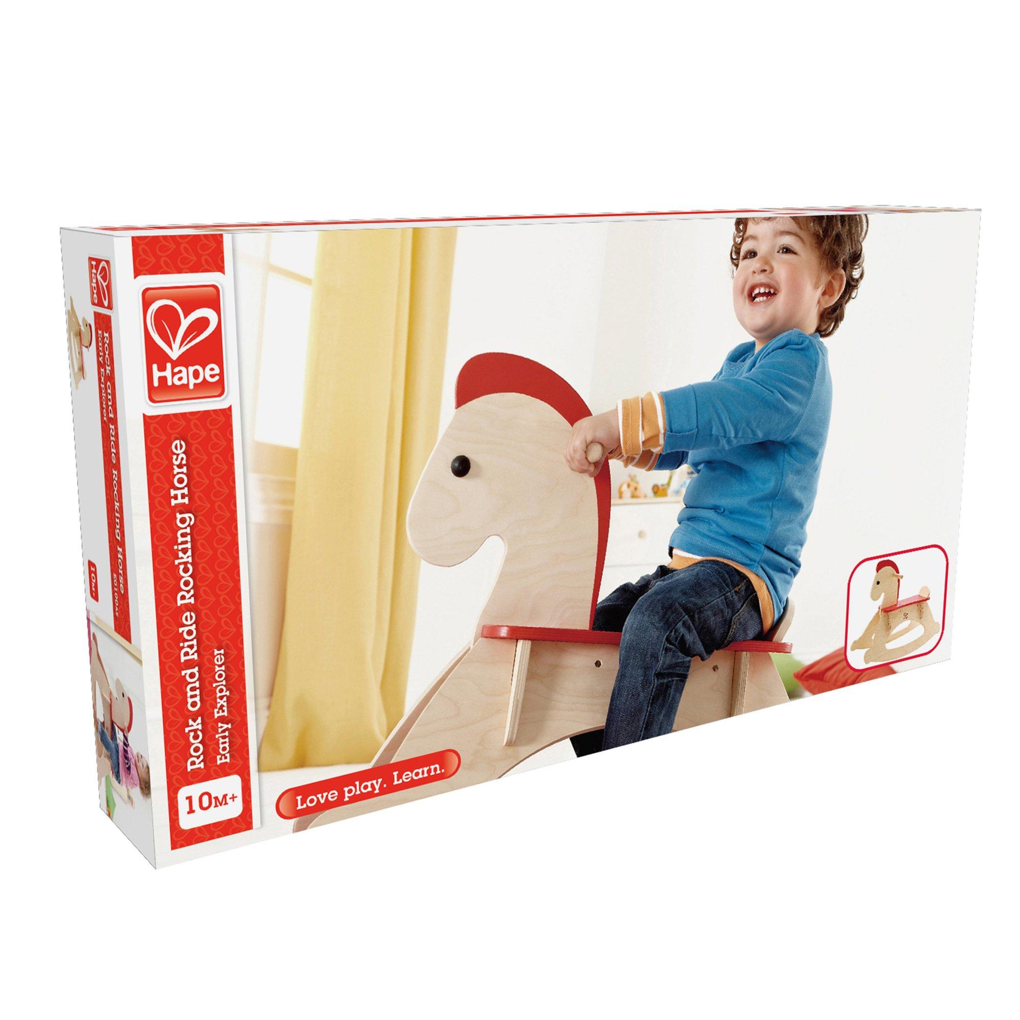 Rock & Ride: Wooden Rocking Horse - Beige image number 3