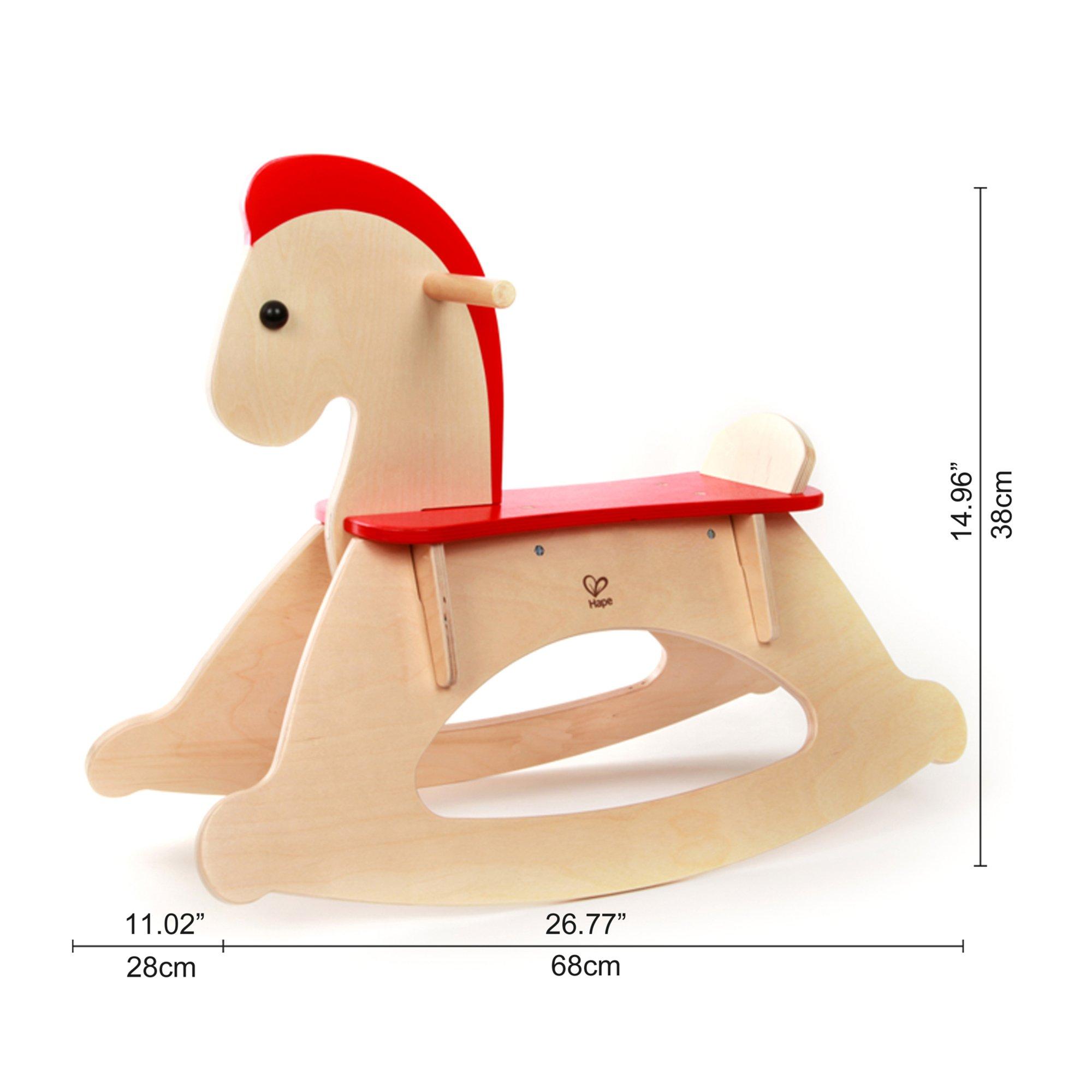 Rock & Ride: Wooden Rocking Horse - Beige image number 1