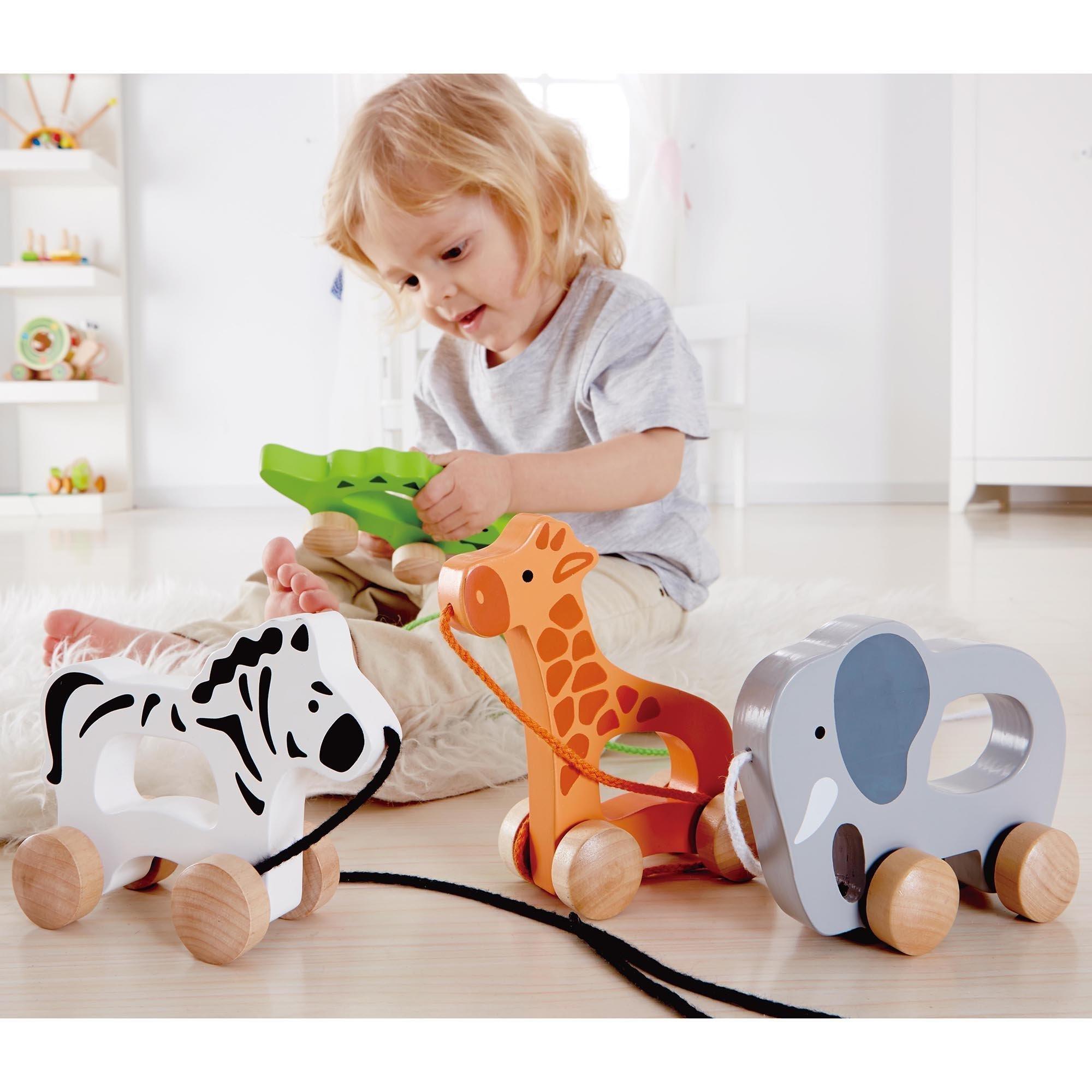 Giraffe Pull Along Toy: Orange image number 4