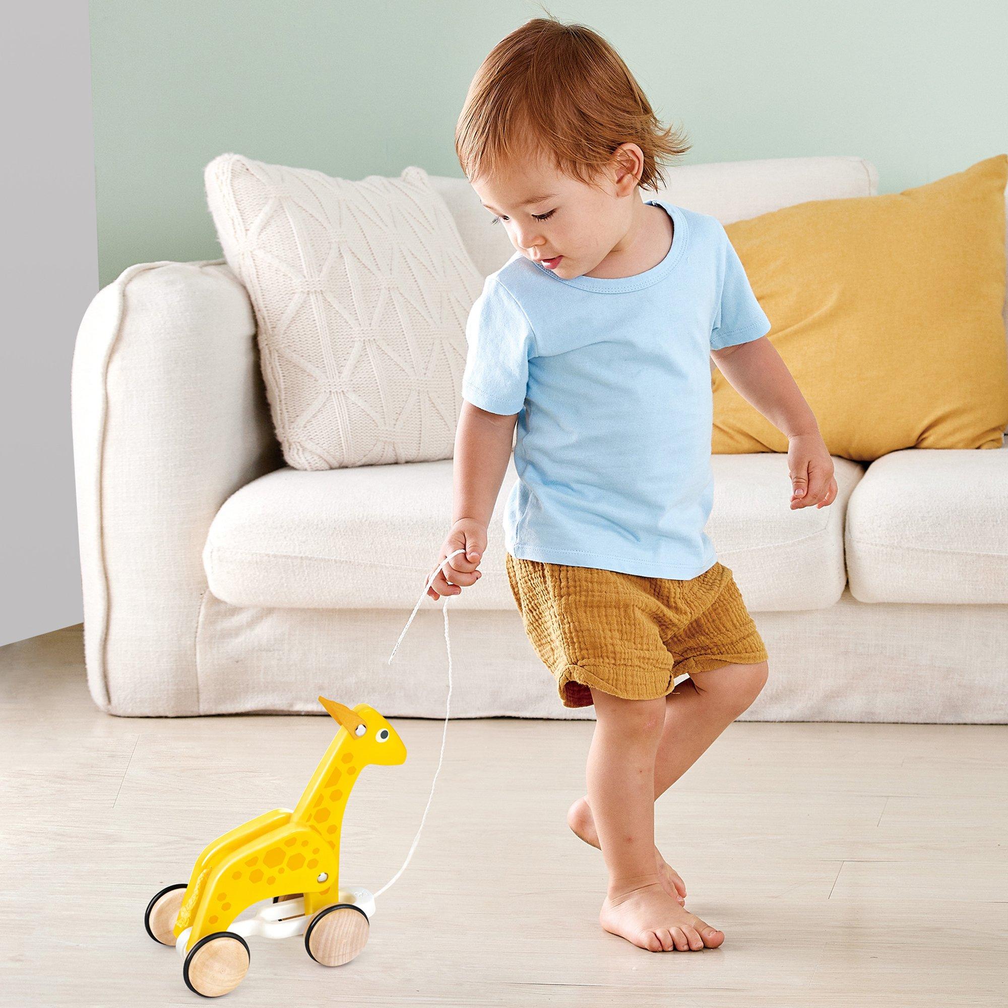 Giraffe Pull Along Toy: Yellow image number 2