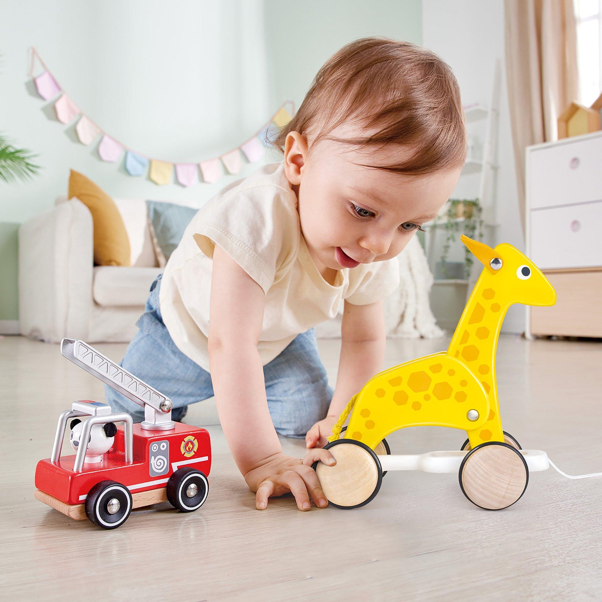 Giraffe Pull Along Toy: Yellow image number 4