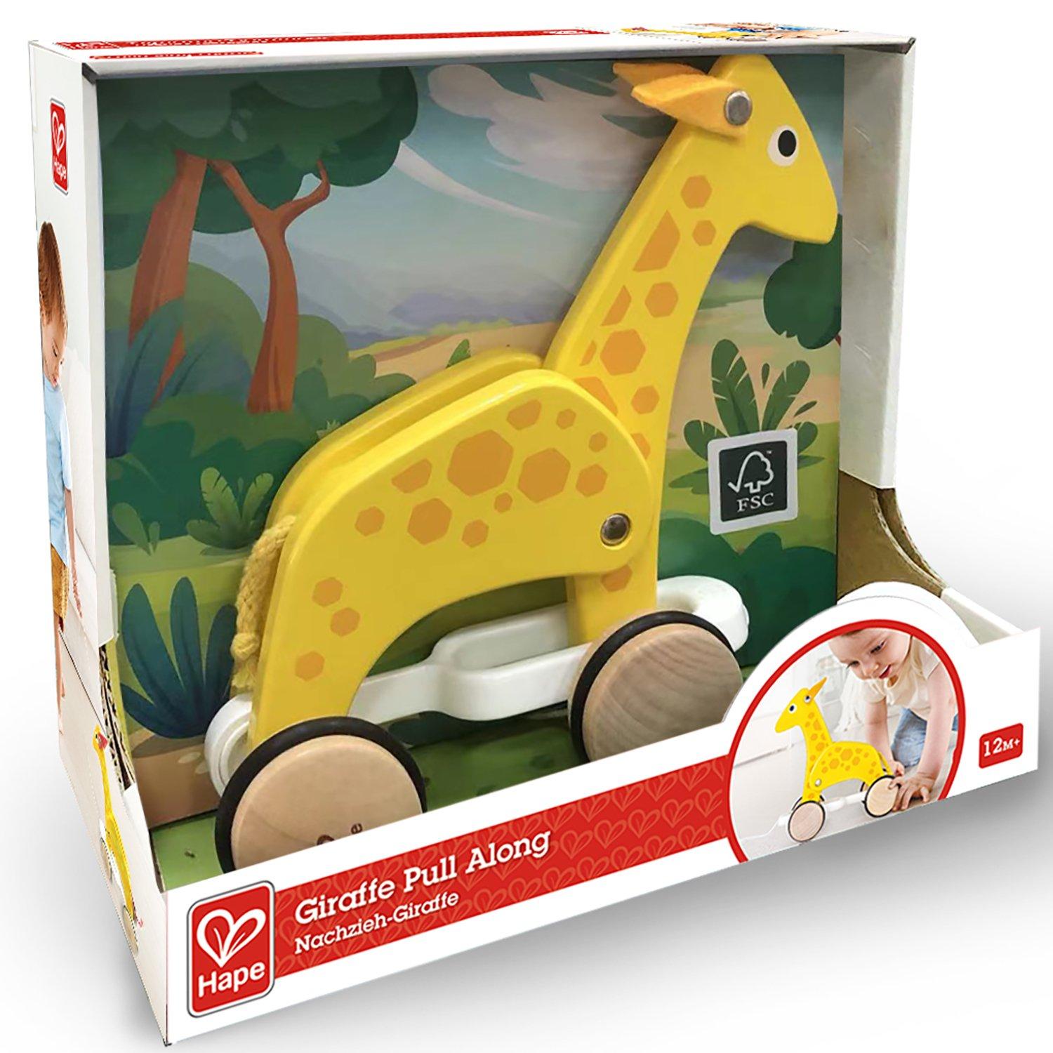 Giraffe Pull Along Toy: Yellow image number 1