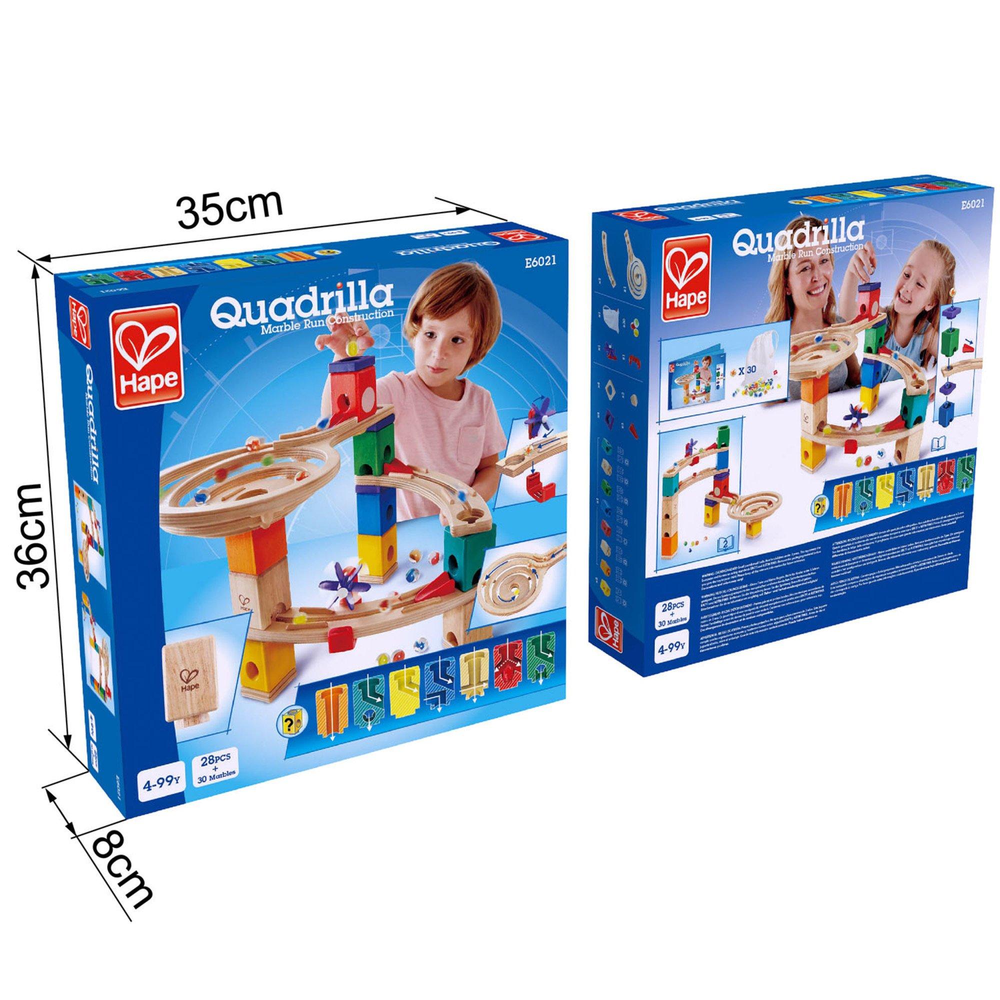 Quadrilla Wooden Marble Run: Race to the Finish - 58 pcs image number 2