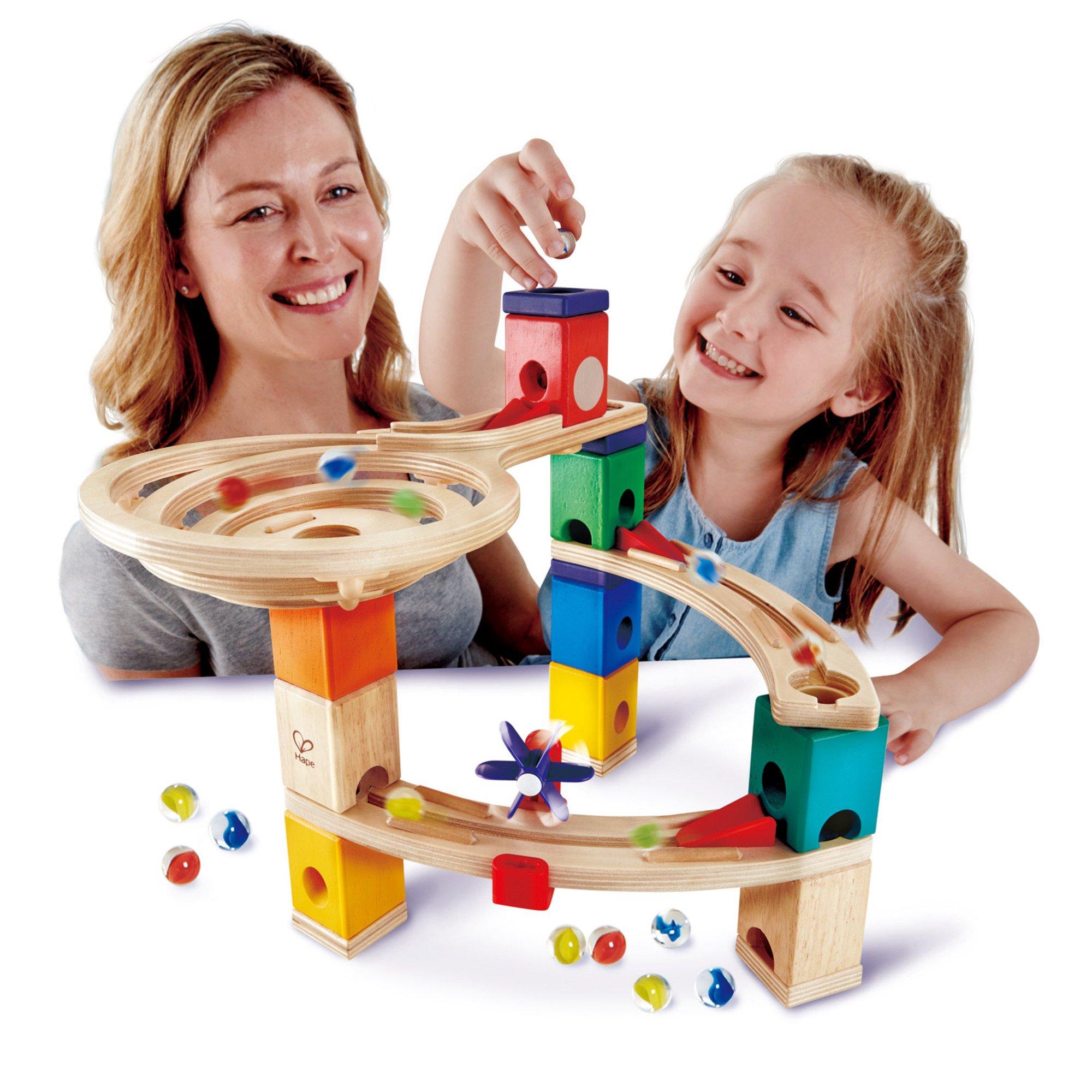 Quadrilla Wooden Marble Run: Race to the Finish - 58 pcs image number 3