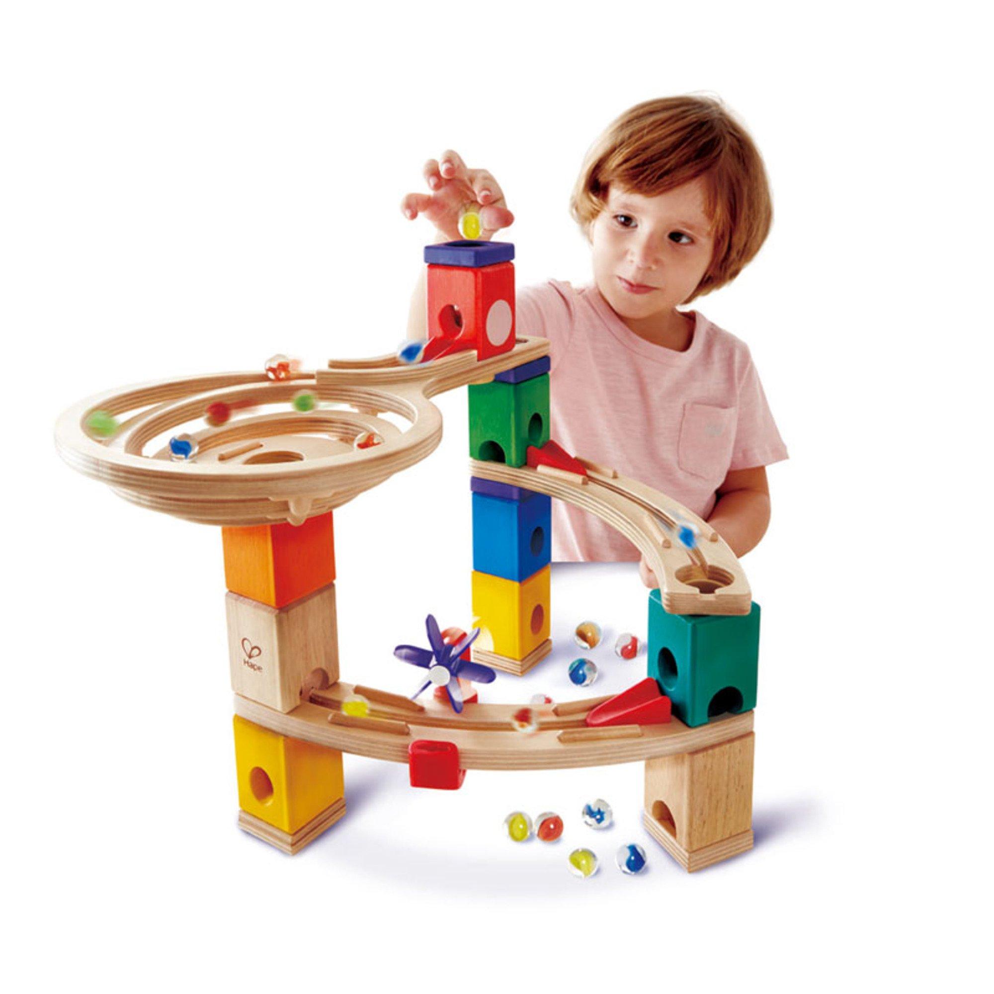 Quadrilla Wooden Marble Run: Race to the Finish - 58 pcs image number 4