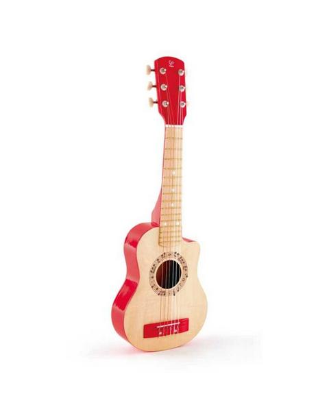 Wooden Instrument: First Musical Guitar - Red Flame