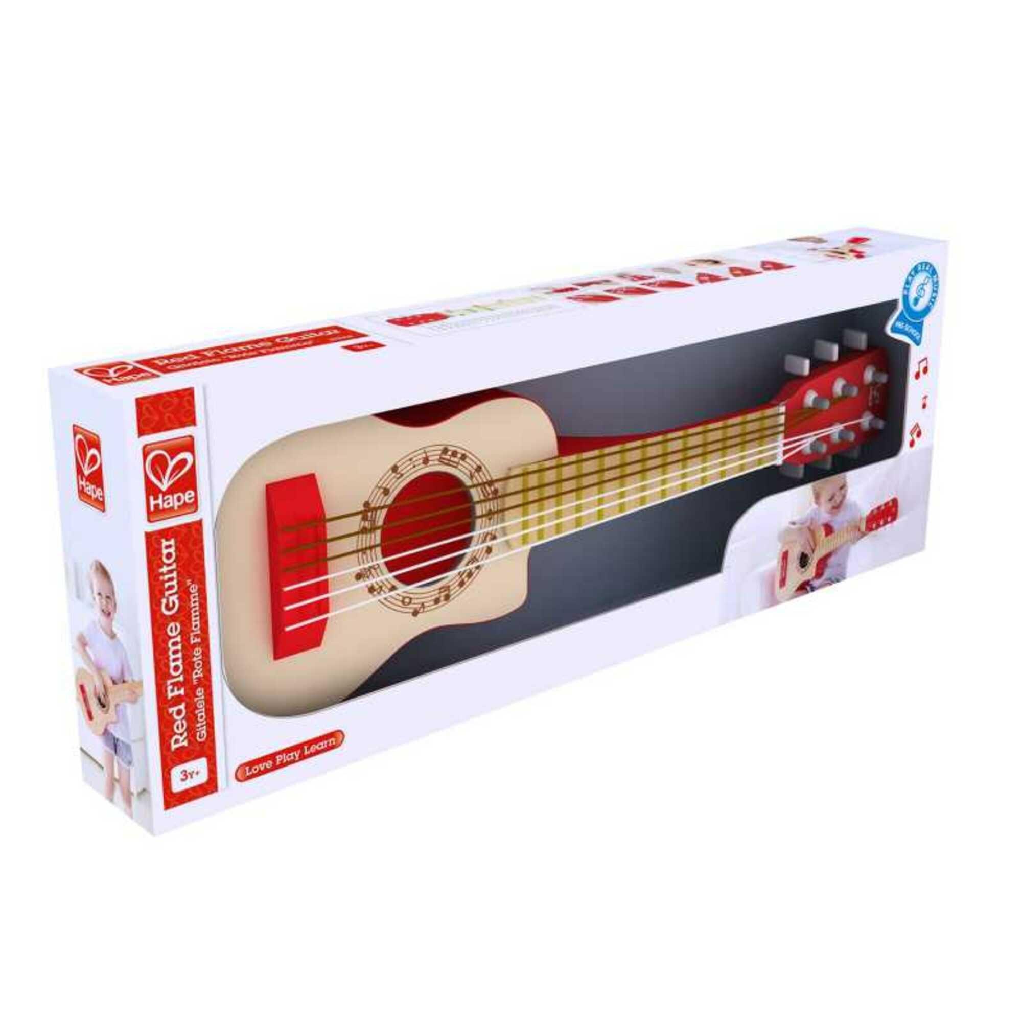 Wooden Instrument: First Musical Guitar - Red Flame image number 2