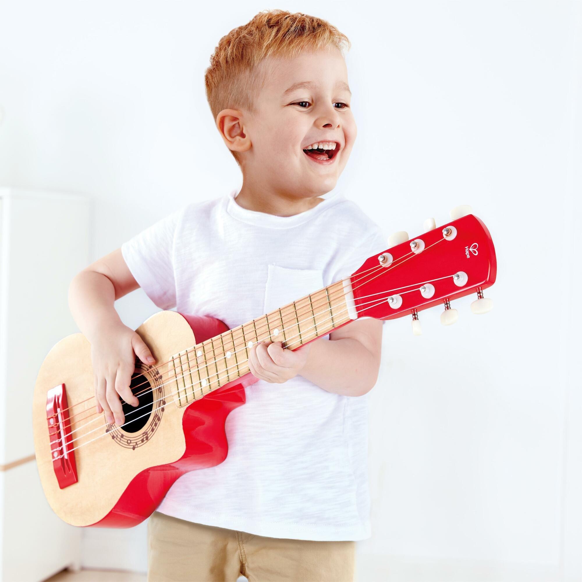 Wooden Instrument: First Musical Guitar - Red Flame image number 3