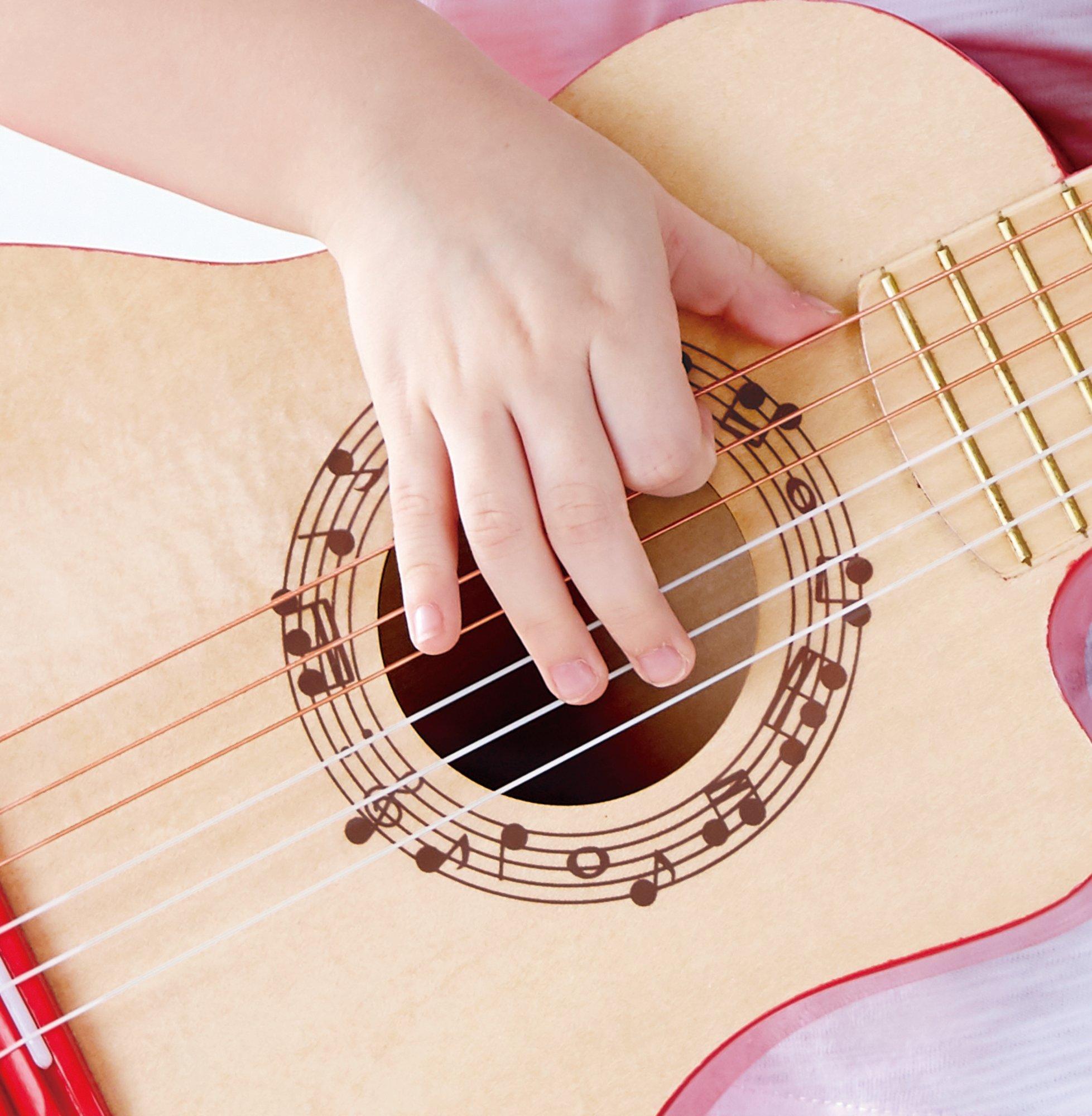Wooden Instrument: First Musical Guitar - Red Flame image number 4