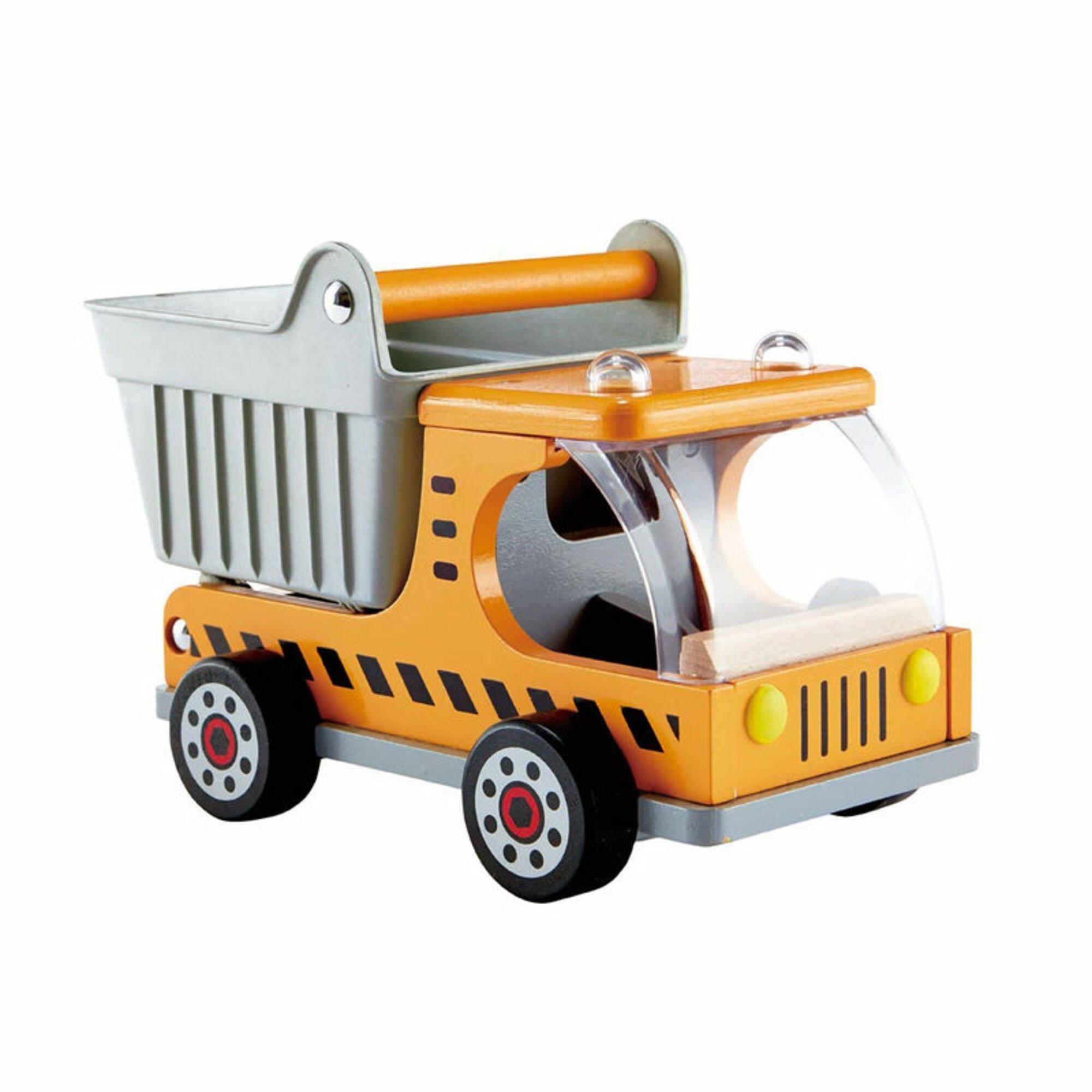Wooden Construction: Dumper Truck - Yellow