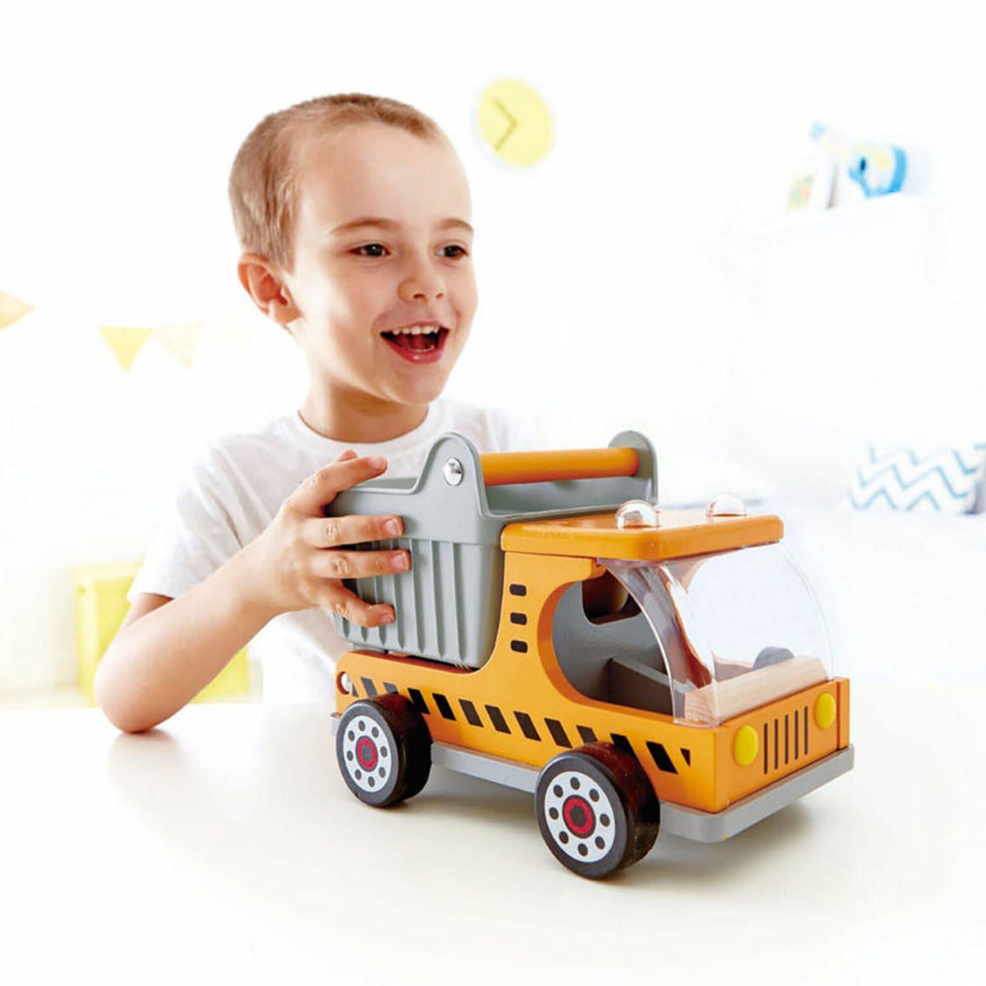 Wooden Construction: Dumper Truck - Yellow image number 4