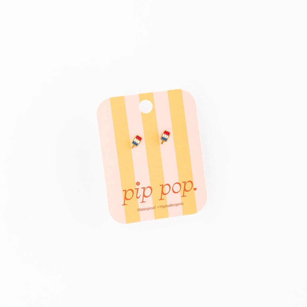 Patriotic Pop Stud Earrings image number 2