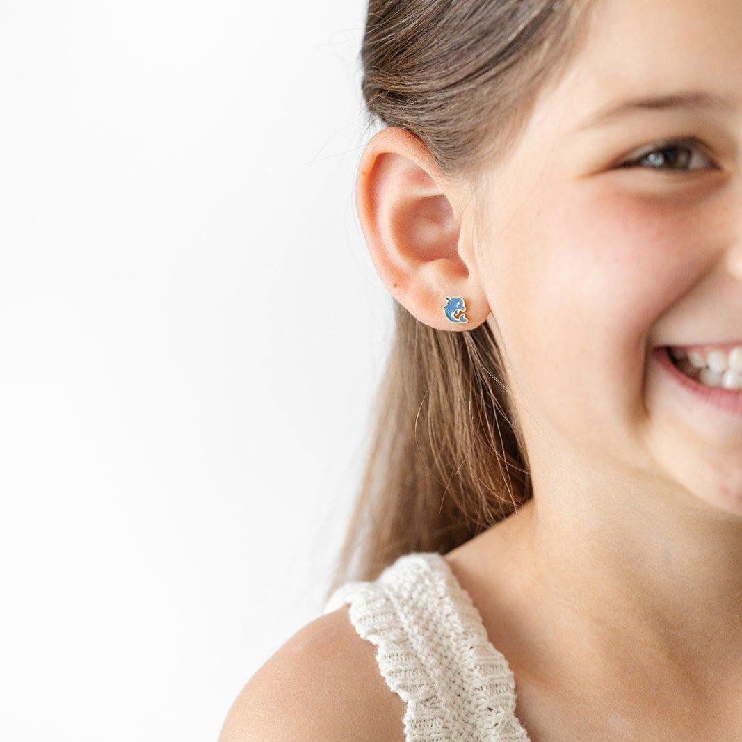 Dolphin Stud Earrings image number 1