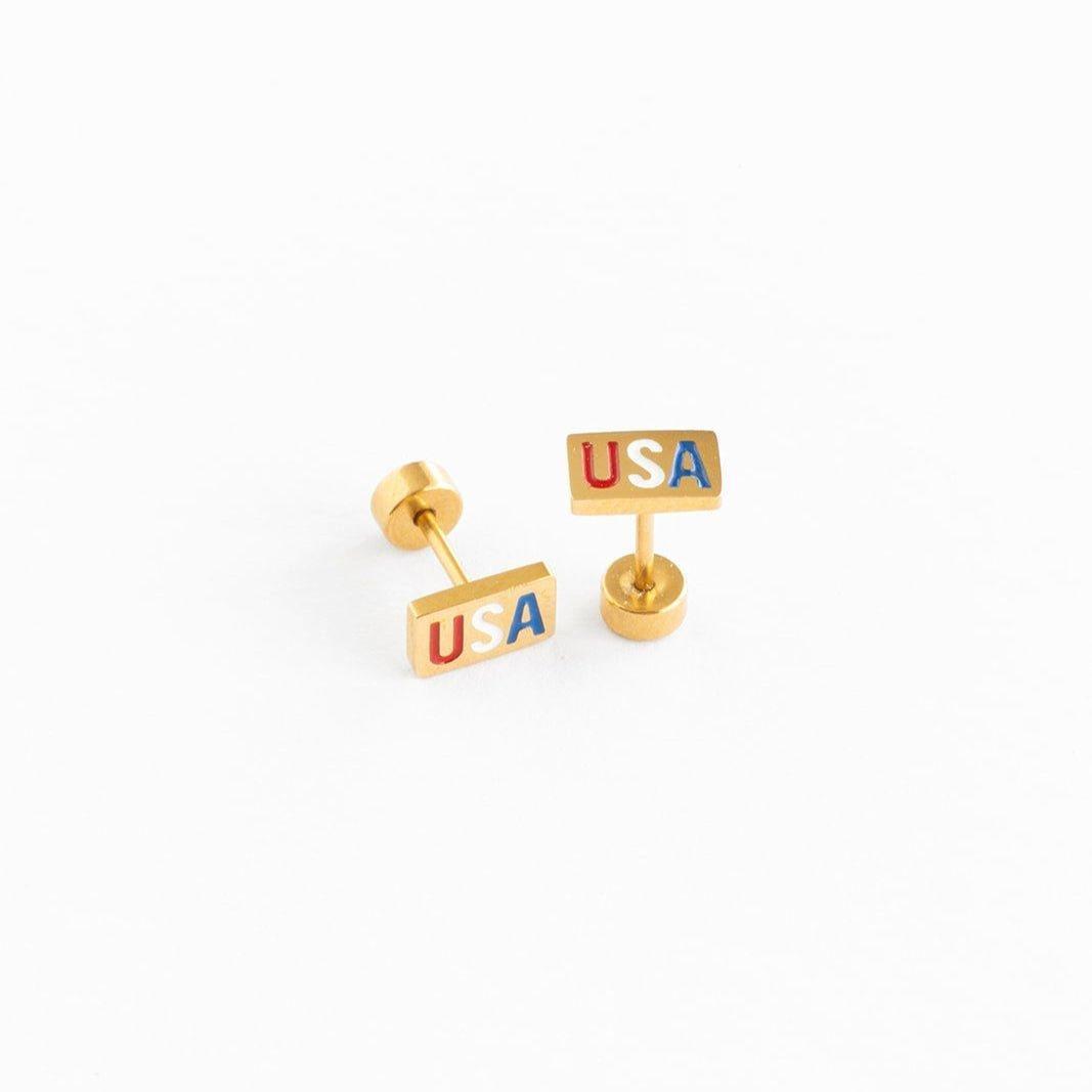 USA Stud Earrings image number 3