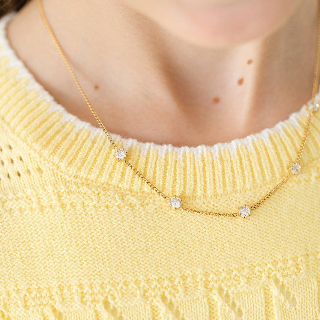 Diamond Repeat Necklace image number 1