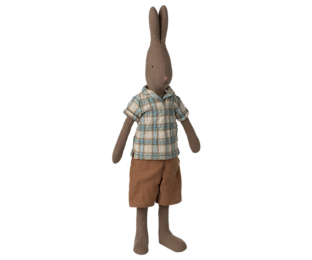 Brown Rabbit in Shirt & Shorts, Size 3