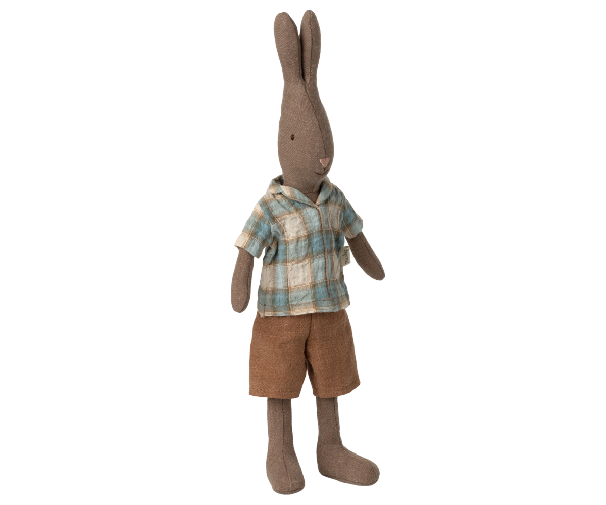 Brown Rabbit in Shirt & Shorts, Size 2